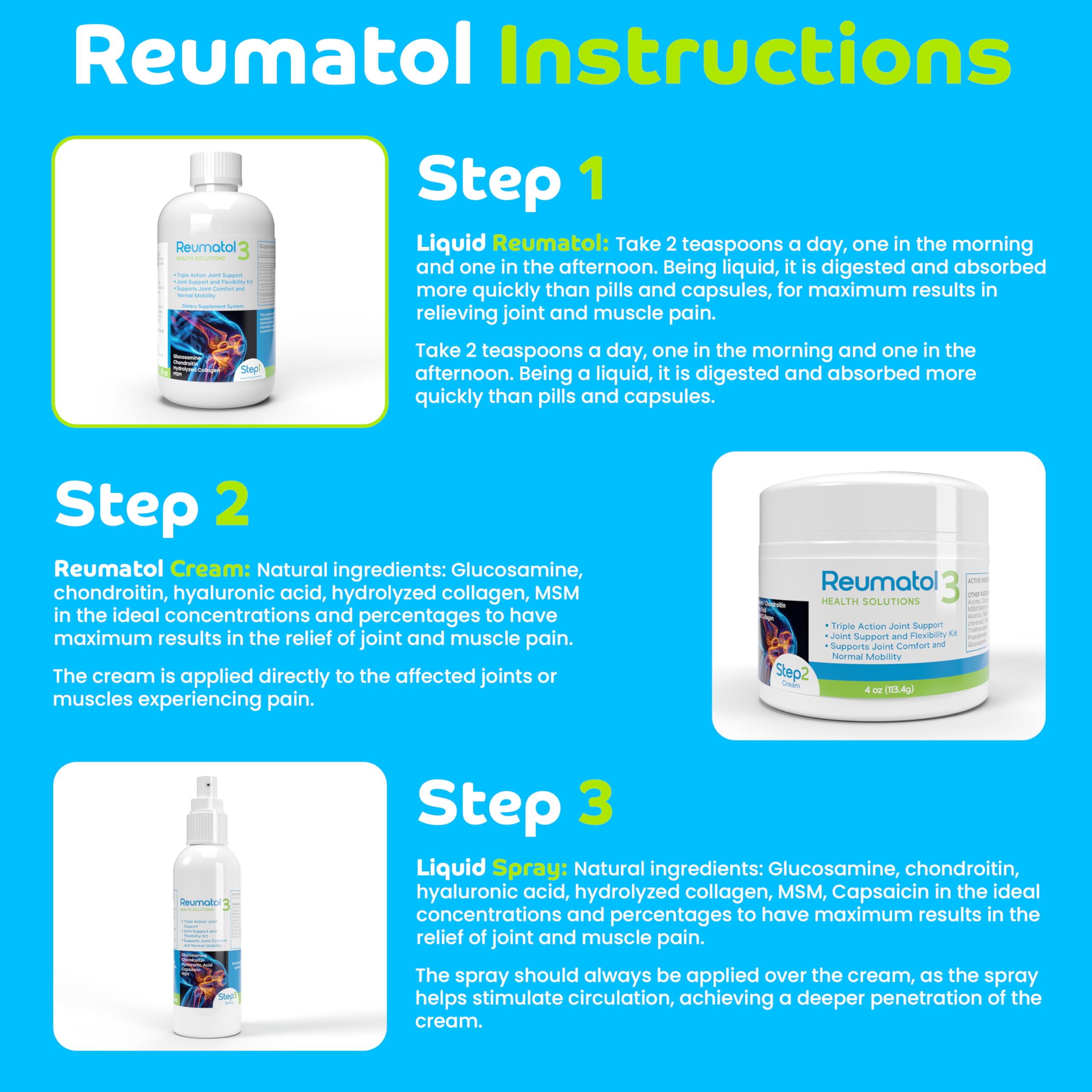 Reumatol 3 Kit – Natural Joint Support Formula for Comfort and Mobility | Helps Ease Stiffness & Promotes Flexible Joints | Herbal Blend for Daily Wellness Reumatol Health Solutions buy supplements canada