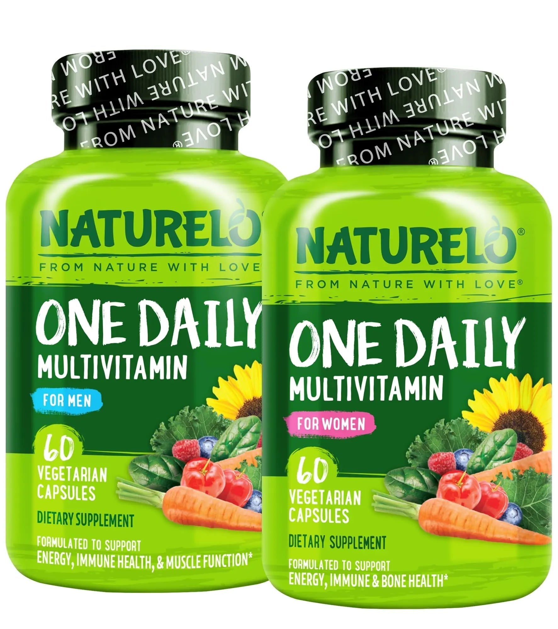 NATURELO One Daily Multivitamin for Women, 60 Capsules and One Daily Multivitamin for Men, 60 Capsules - 2 Month Supply Bundle NATURELO buy supplements canada