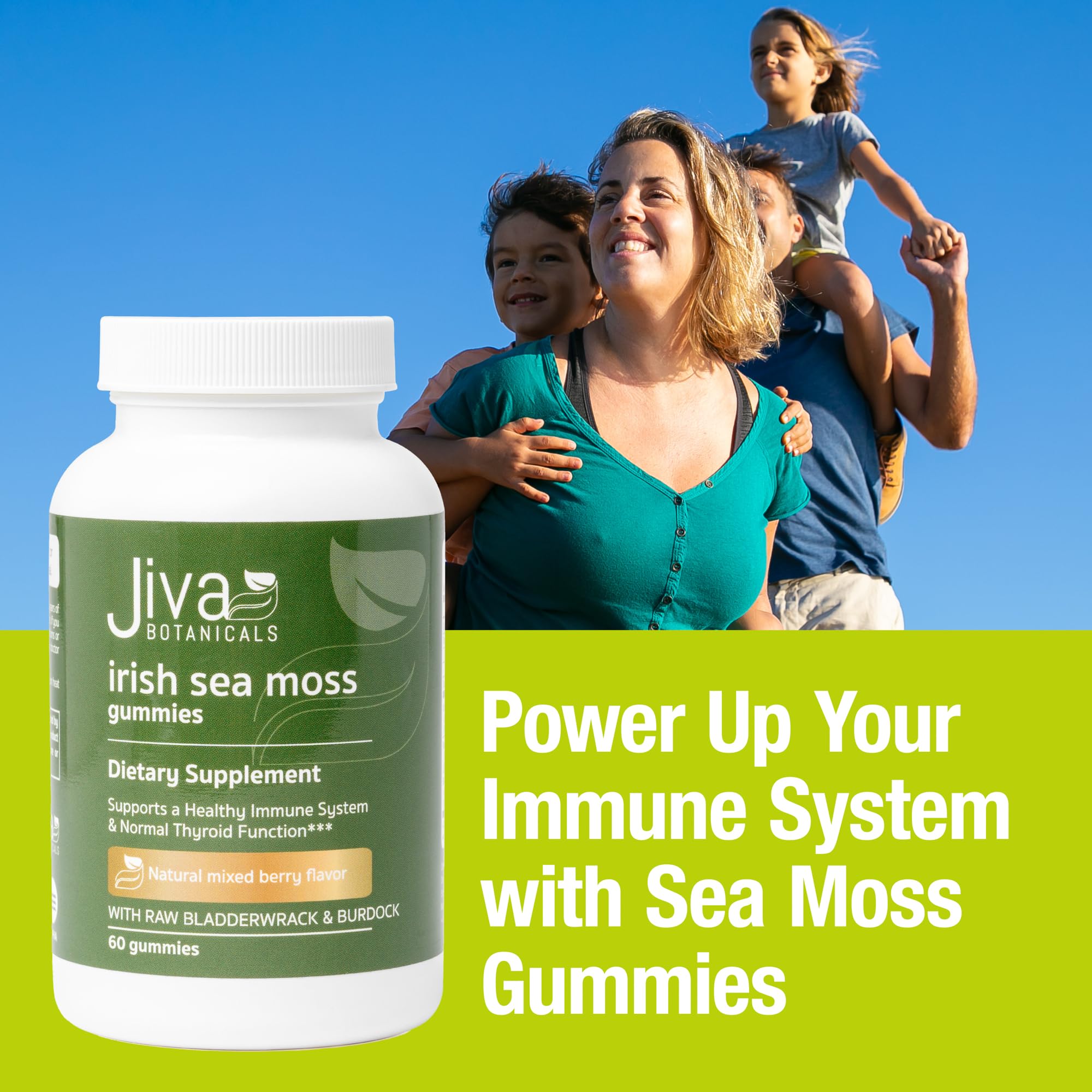 Jiva Botanicals - Irish Sea Moss Gummies with Bladderwrack & Burdock Root 3000mg Jiva Botanicals buy supplements canada