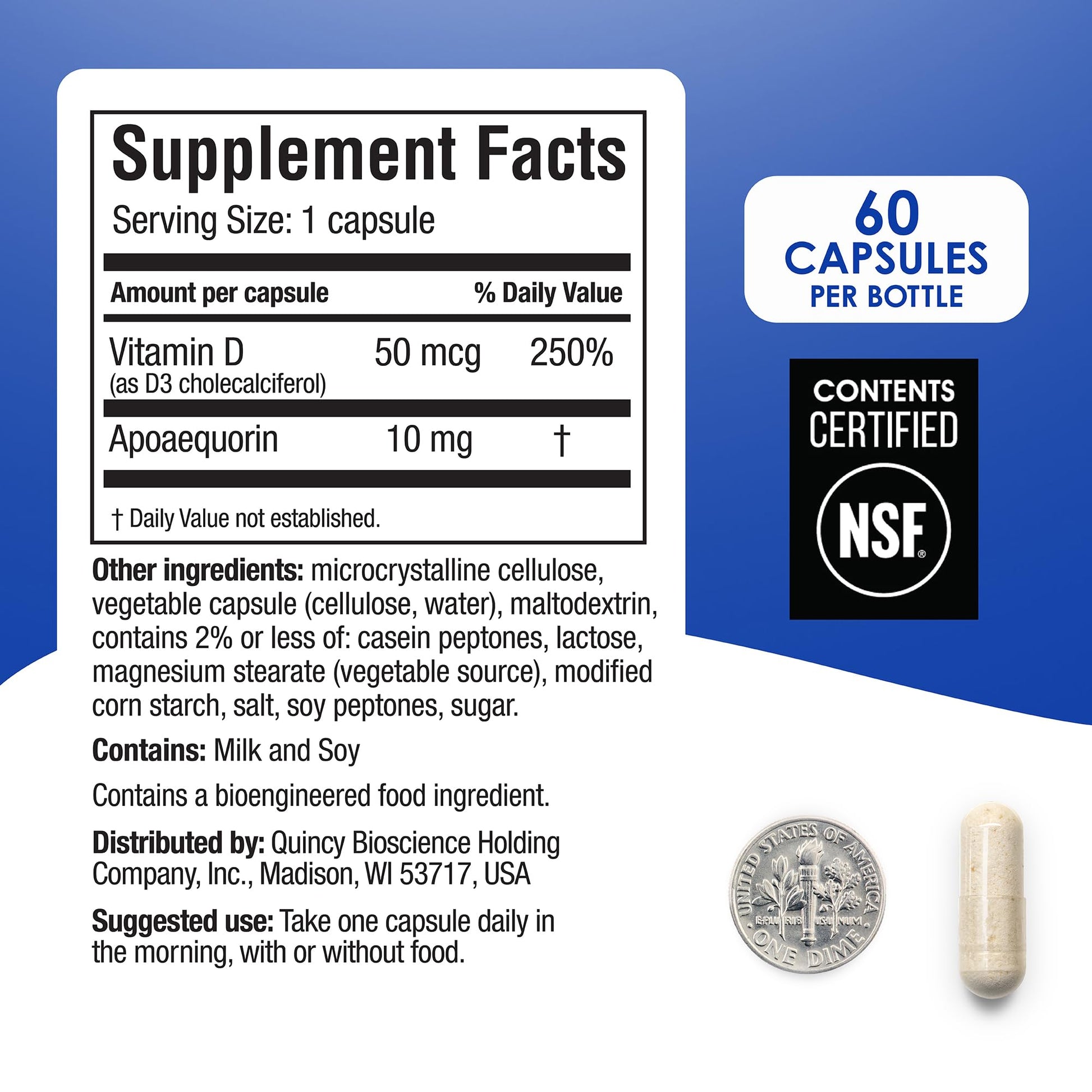 Prevagen Regular Strength - 60 Capsules (2 Month Supply) | Formulated for Your Brain | 10mg of Apoaequorin Plus Vitamin D3 Prevagen buy supplements canada