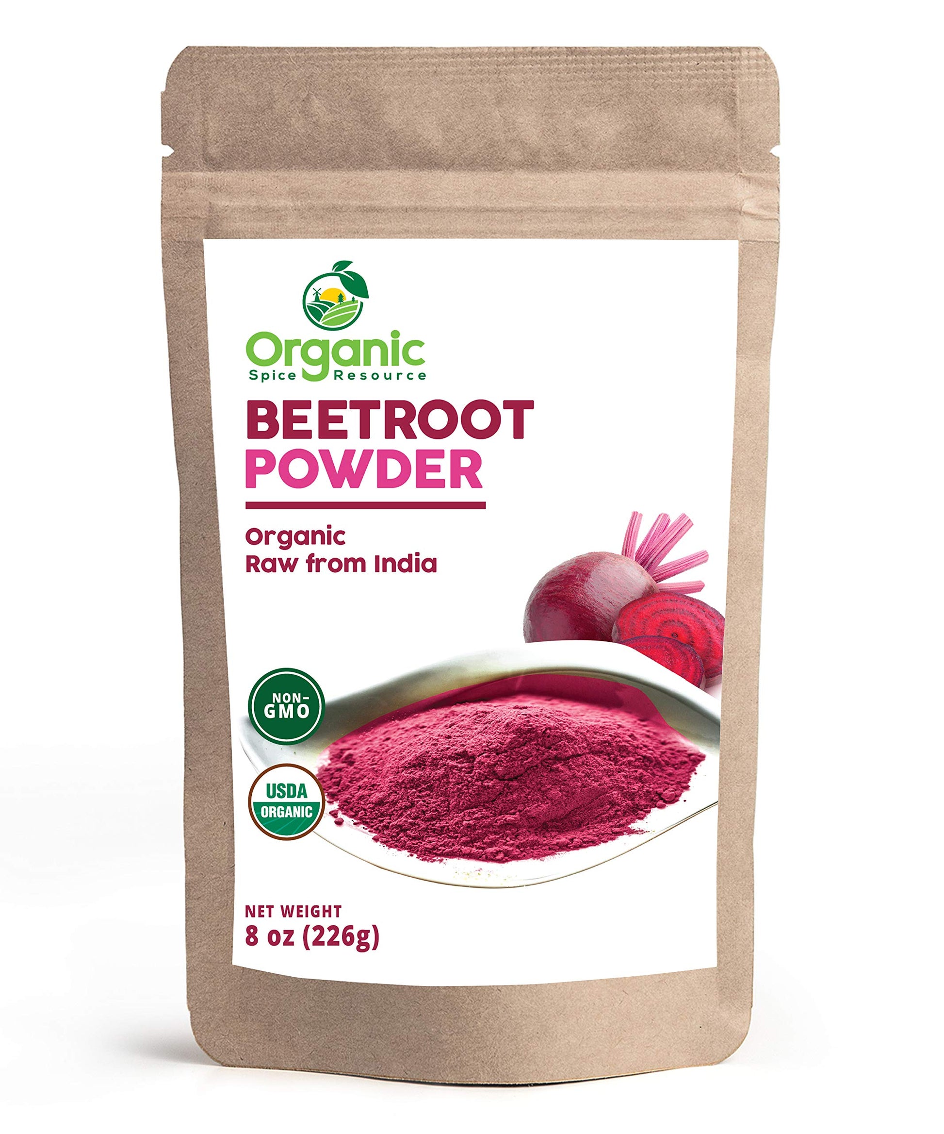 Organic Beet Root Powder | 8 oz or 226g | USDA Organic Approved, Raw and Non GMO Organic Spice Resource buy supplements canada