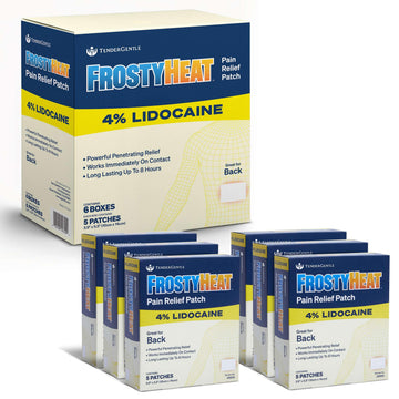 TenderGentle Four Percent Lidocaine Patches - 30 Back Pain Relief Patches with 4% Lidocaine for Aches, Muscle and Joint Discomfort - 3.9" x 5.5" Back, Shoulder, and Neck Pain Patch TenderGentle buy supplements canada