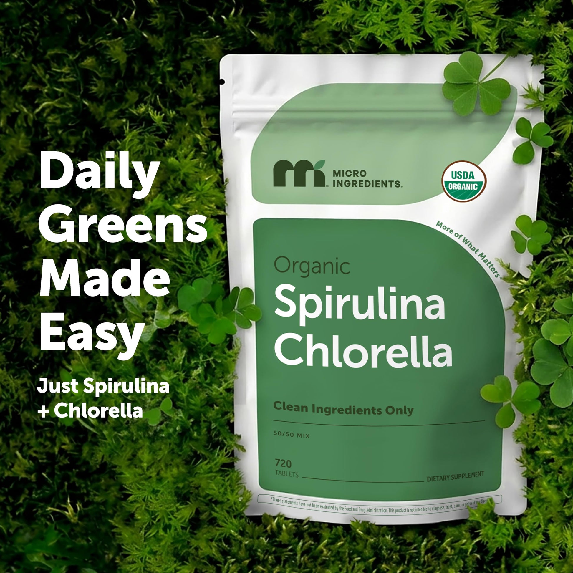 Micro Ingredients Organic Spirulina Chlorella Tablets, 720 Count | 4 Month Supply | 50/50 Algae Blend | Broken Cell Wall | Non-GMO, Filler Free Micro Ingredients buy supplements canada