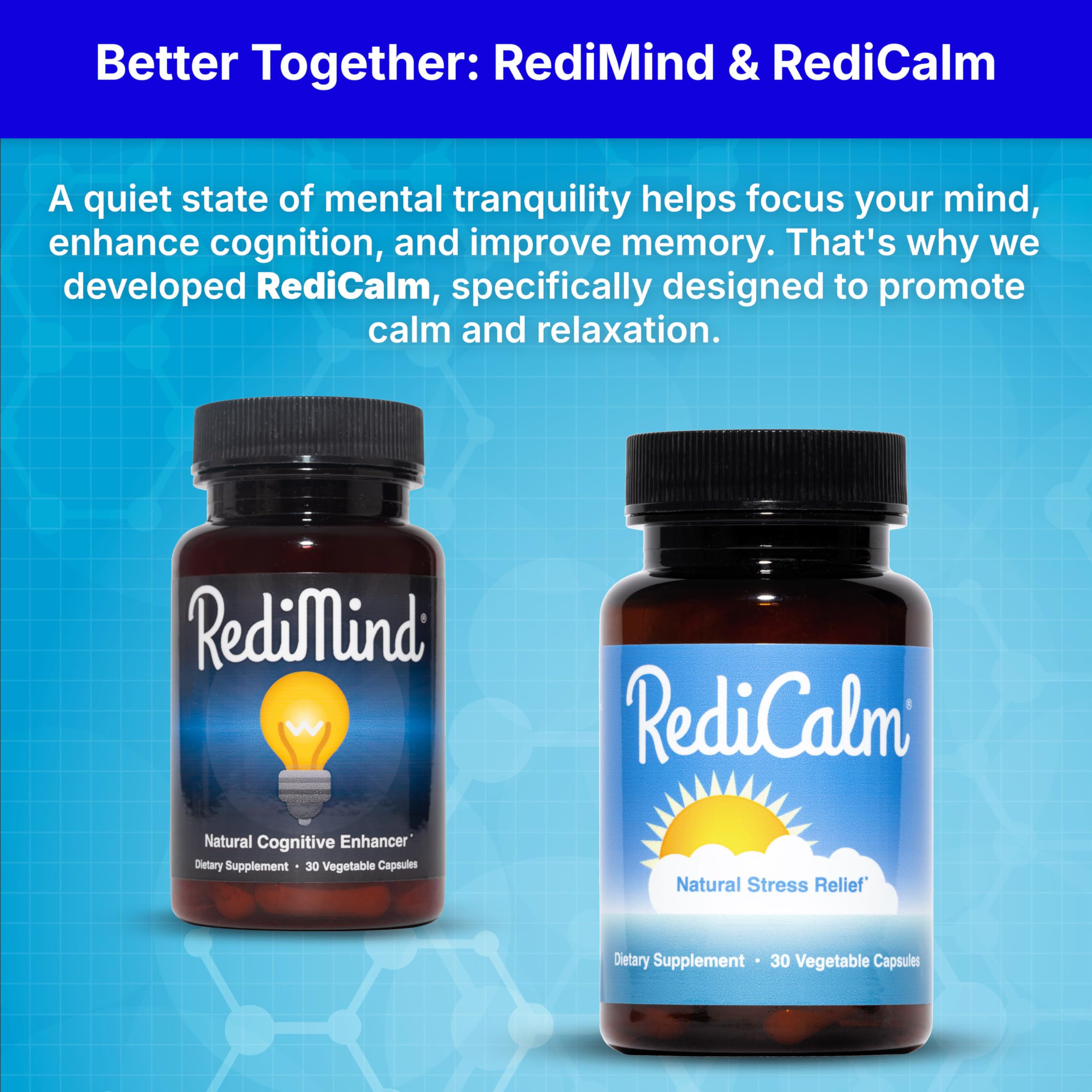 RediMind - Natural Cognitive Enhancement Supplement Capsule - Non-GMO, Vegan, Gluten-Free RediMind buy supplements canada