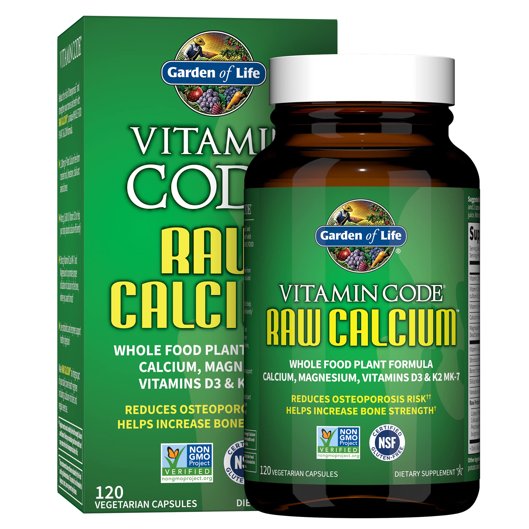 Garden of Life Raw Calcium Supplement for Women and Men - Vitamin Code Made from Whole Foods with Magnesium, K2, Vitamin D3 and Vitamin C Garden of Life buy supplements canada