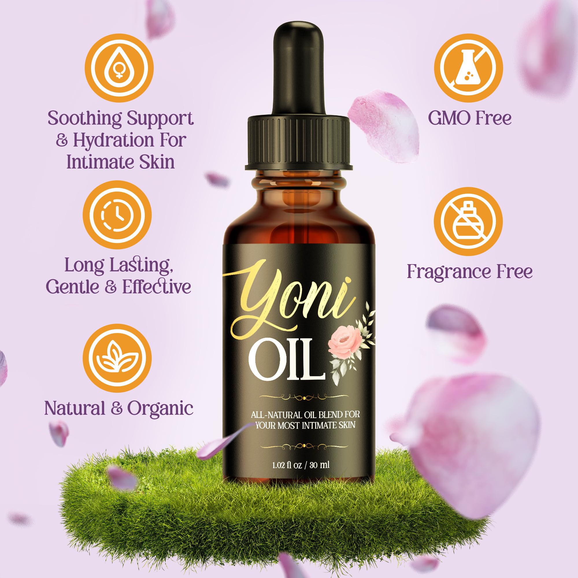vibraxlabs Yoni Oil 1 Oz. Rose Scented Daily Feminine Wash Vulva Oil for pH Balance and Female Dryness vibraxlabs buy supplements canada