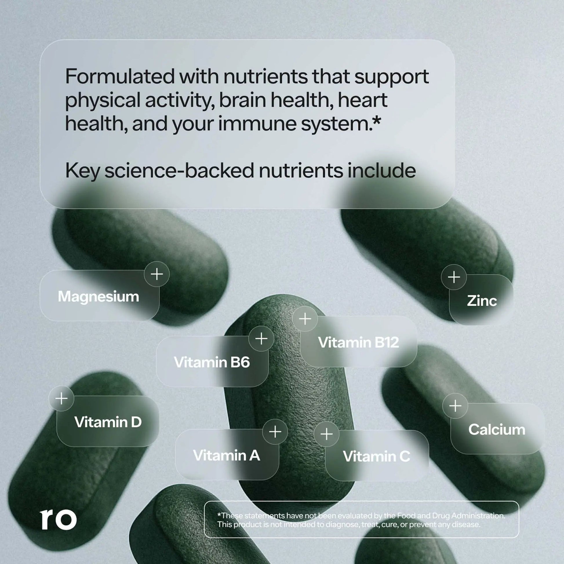 Ro Daily Multivitamin for Men | Supports Physical Activity, Brain + Heart Health, and Immune System with 23 Key Nutrients Including Calcium Ro buy supplements canada
