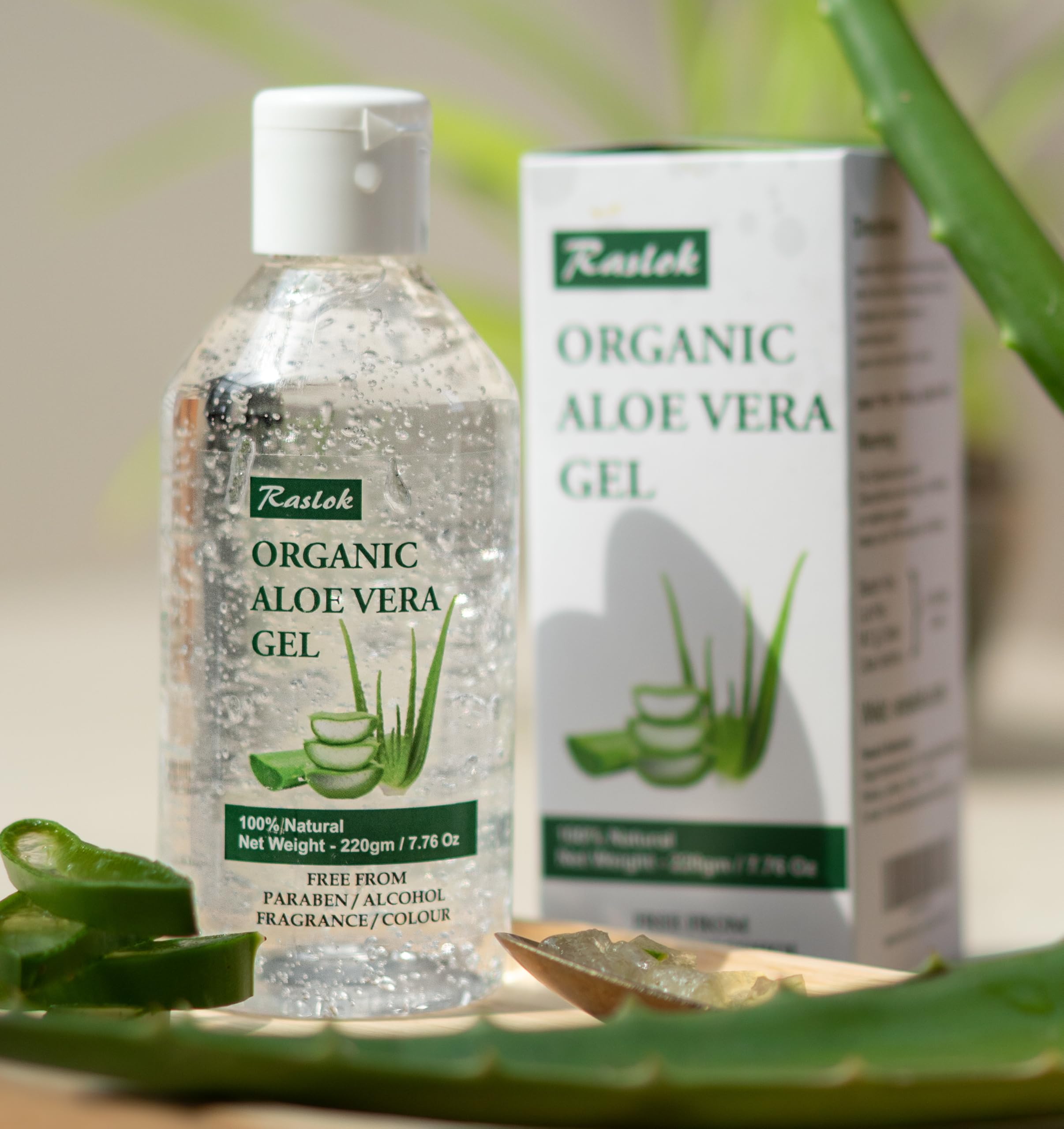 Raslok Aloe Vera Gel | 99% Pure Natural Aloe Gel For Moisturizing Face Skin & Hair Care,Durable Moisturizing Hydrating Soothing, Non-Sticky (7.7 OZ) Raslok buy supplements canada