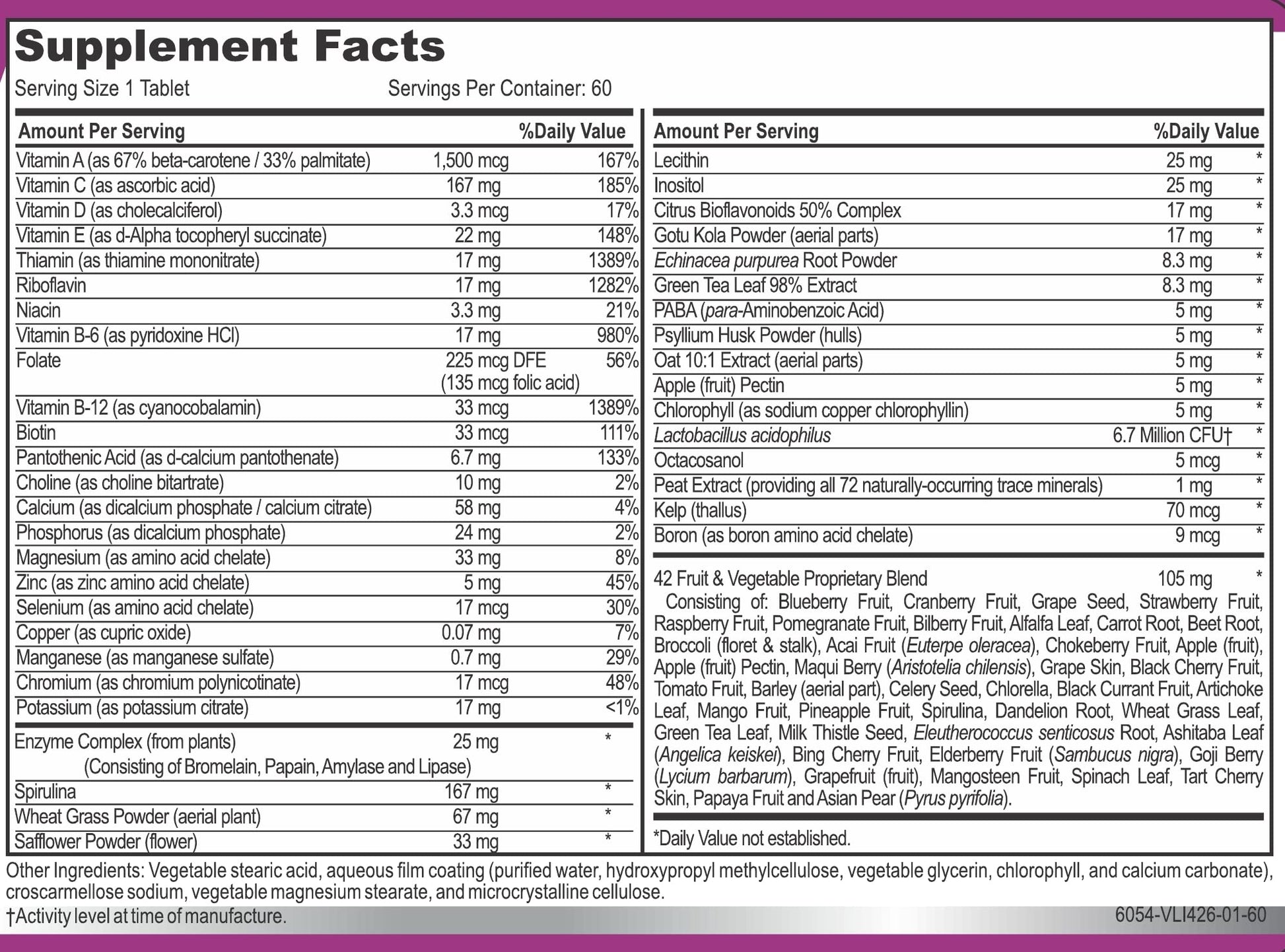 Hybrid Nutraceuticals MiracleMulti Women Multivitamin with Probiotics, Biotin, Folic Acid, Enzymes + Fruit & Vegetable Blend - Immune Support, Heart Health, Energy: 60 Servings (Non-GMO) Hybrid Nutraceuticals buy supplements canada