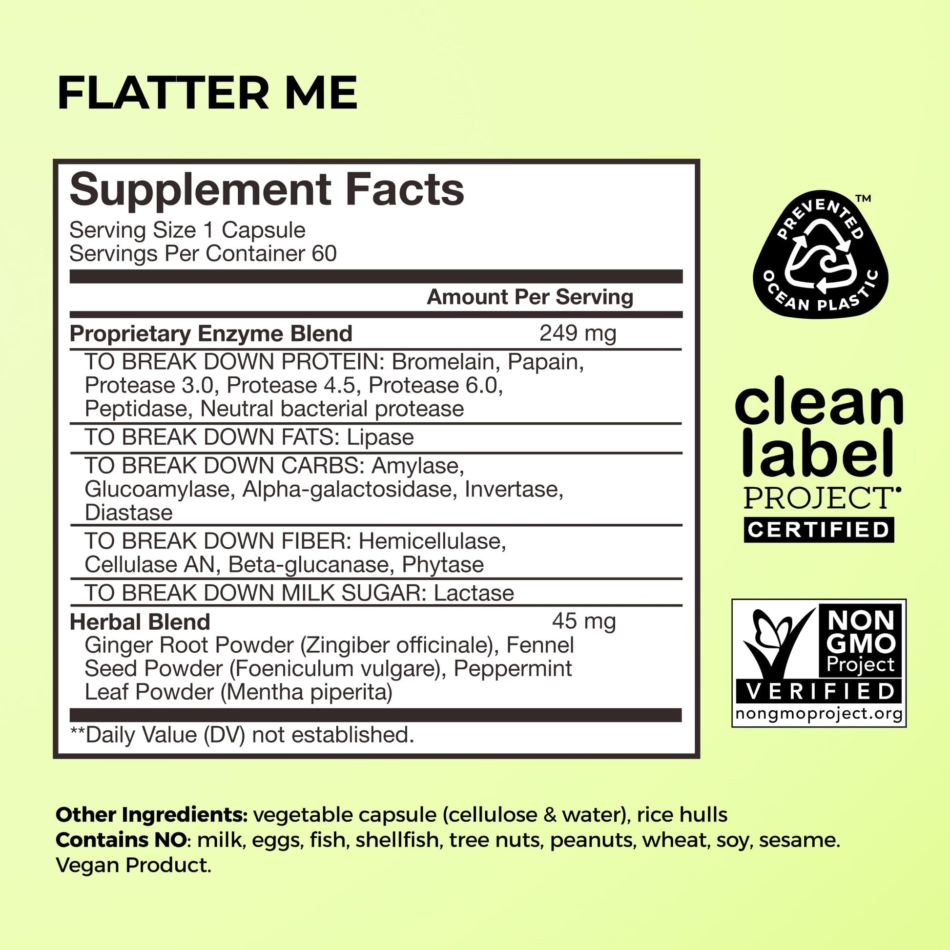 HUM Flatter Me Digestive Enzymes for Women & Men, Digestive Health Bloating Supplement with Ginger & Peppermint Leaf, Fast Acting Anti Bloat Pills Multi Enzyme for Debloating, Vegan, 60 Capsules HUM buy supplements canada