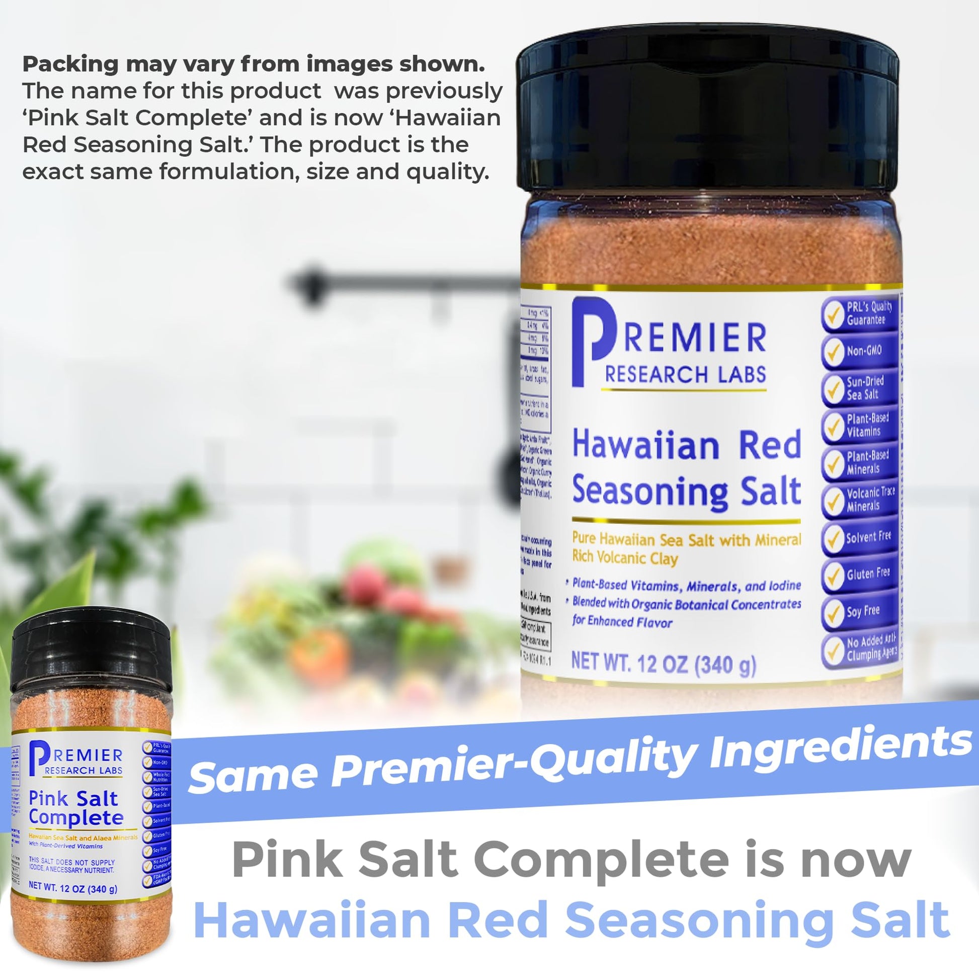 Premier Research Labs Hawaiian Red Seasoning Salt- Pink Salt, Red Hawaiian Salt, Hawaiian Red Alaea Sea Salt for Cooking, Multivitamin for Kids, Enriched with Plant-Derived Vitamins & Minerals- 12 oz Premier Research Labs buy supplements canada