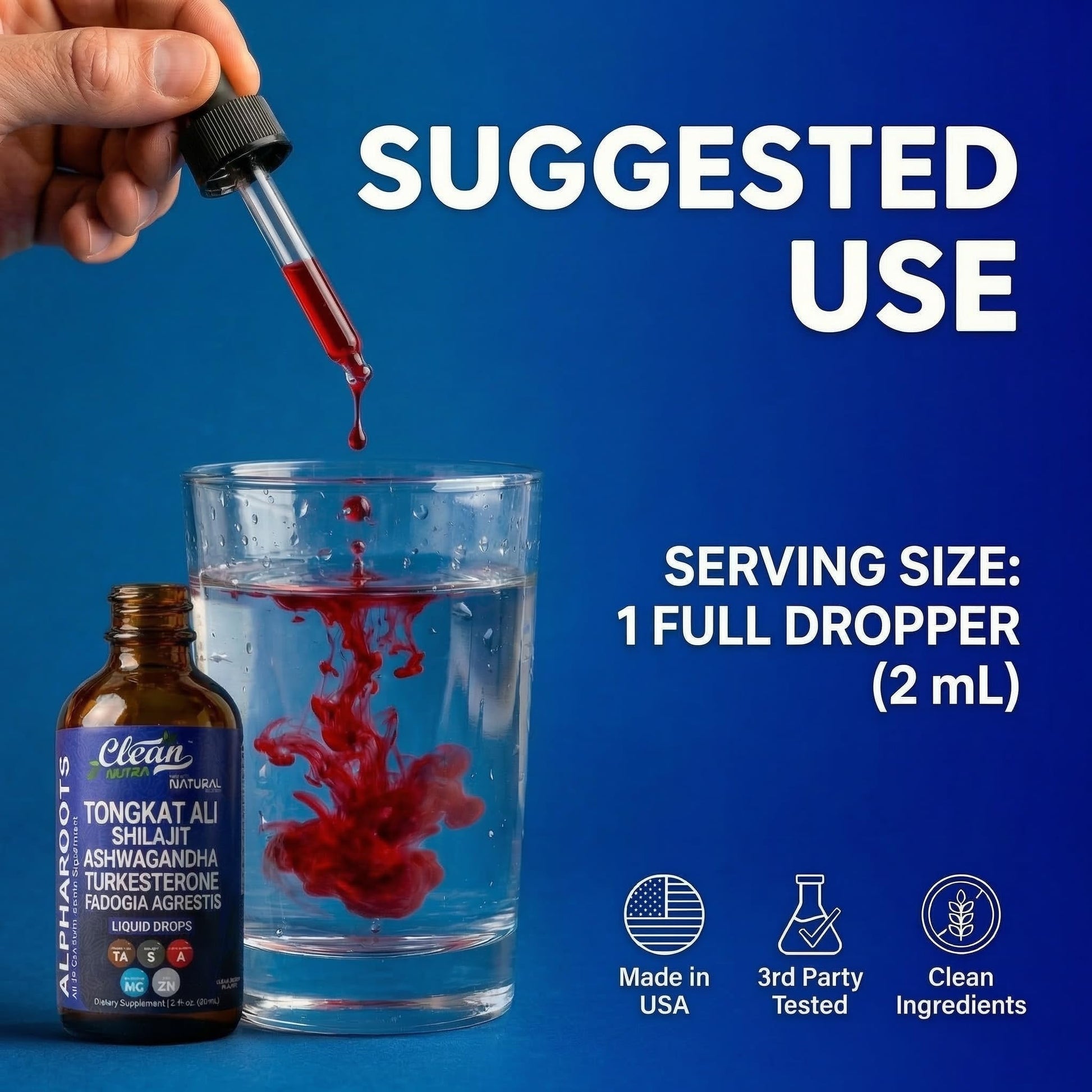 Tongkat Ali Liquid Drops Shilajit, Ashwagandha, Turkesterone, Fadogia Agrestis, Magnesium, Irish Sea Moss, and Zinc Herbal Supplement by Clean Nutra Clean Nutraceuticals buy supplements canada