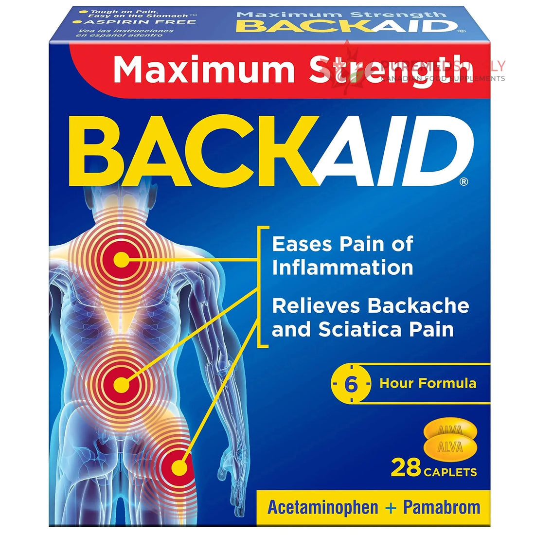 BACKAID Pills 28 Tablets (Pack of 6) Backaid buy supplements canada