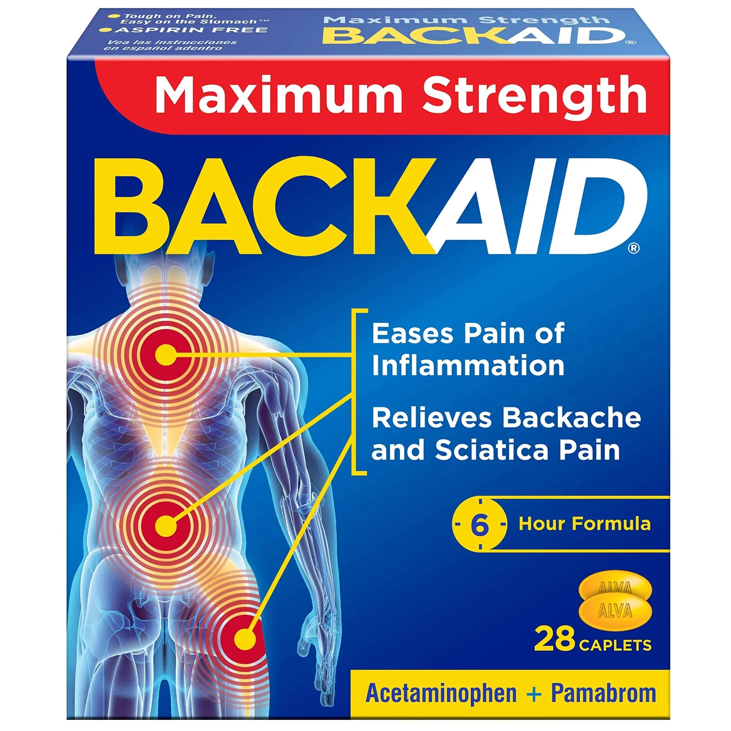 BACKAID Pills 28 Tablets (Pack of 6) Backaid buy supplements canada