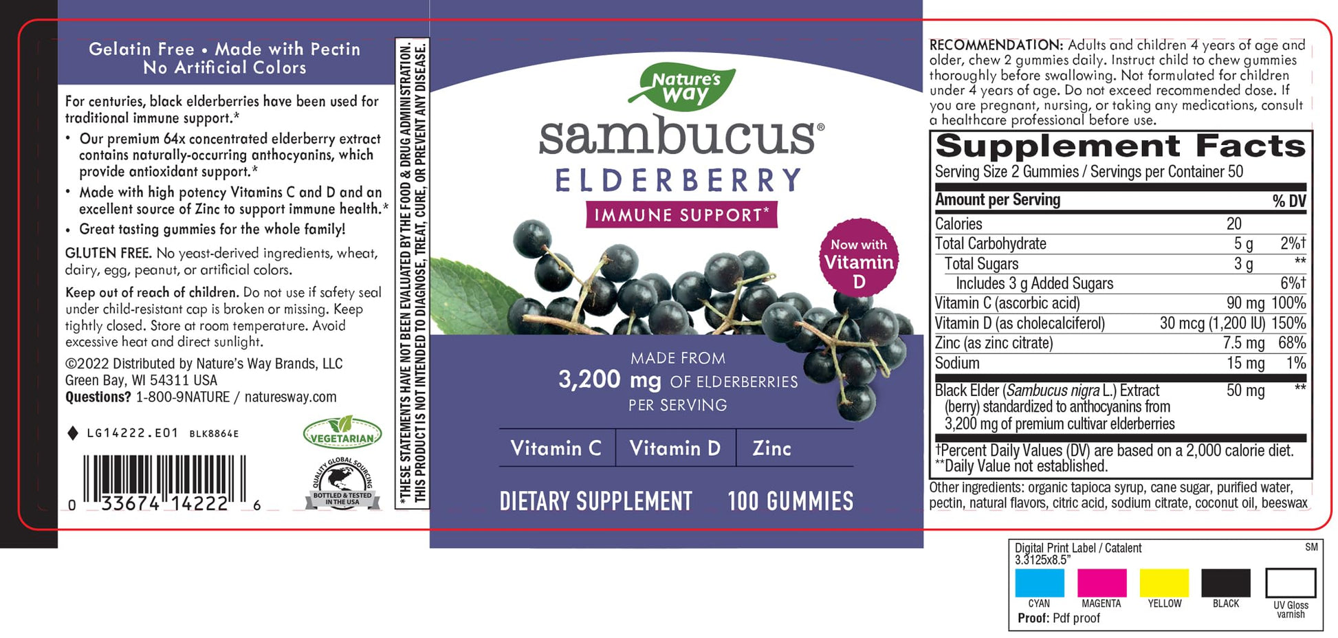 Nature's Way Sambucus Elderberry Gummies - Immune Support Supplement for Kids Nature's Way buy supplements canada