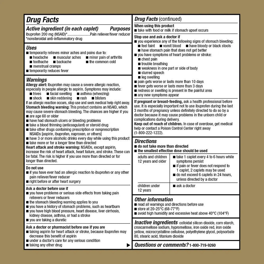 GoodSense Ibuprofen Pain Reliever/Fever Reducer Caplets, 200 mg, 50-Count GoodSense buy supplements canada