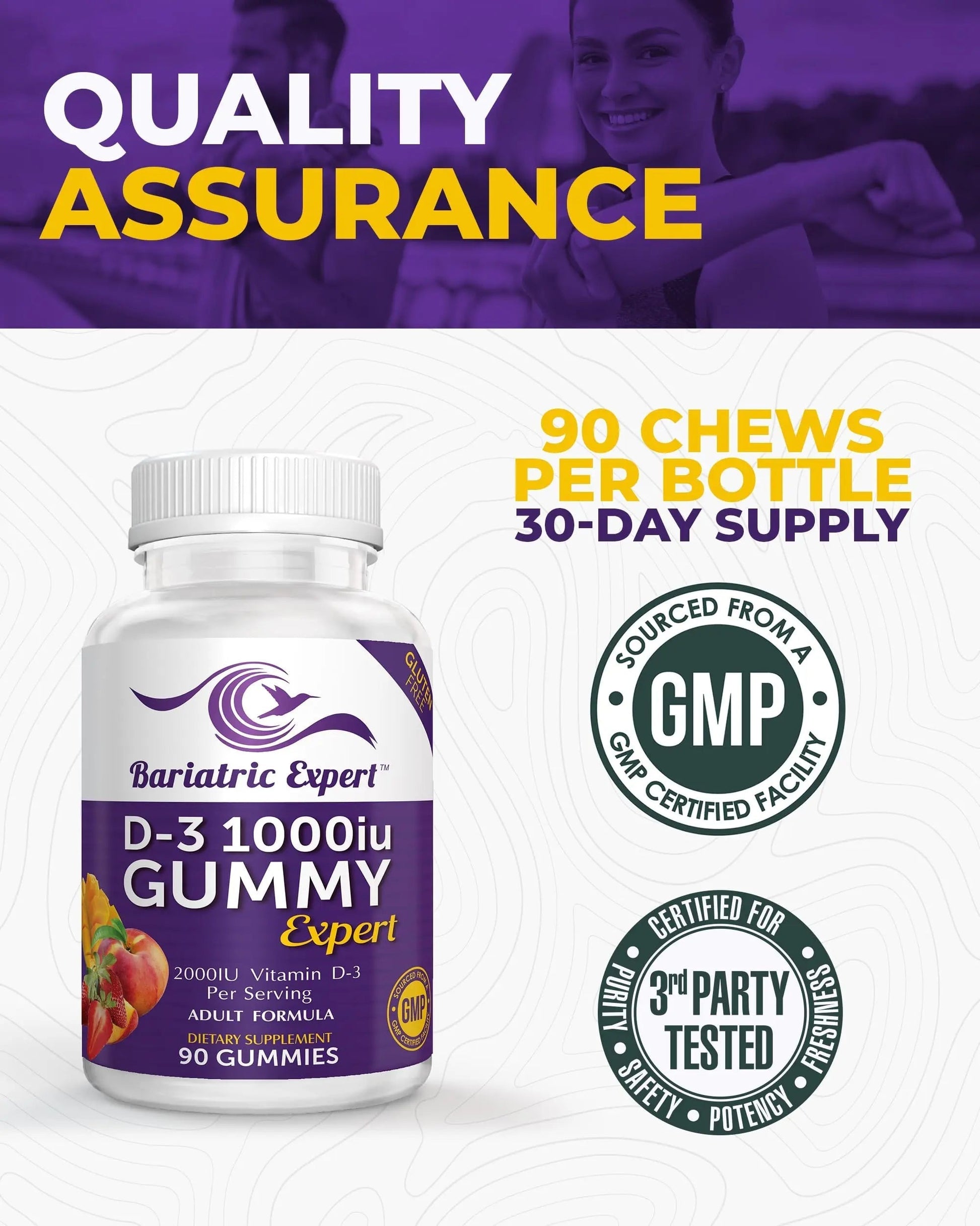 Bariatric Expert D3 Vitamin – Fast-Melting Dietary Supplement for Adults Post Bariatric Surgery, 90 Count Bariatric Food Expert buy supplements canada