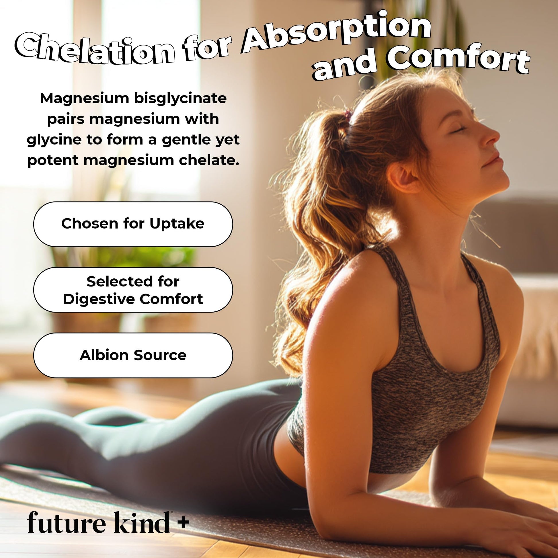 Future Kind Magnesium Glycinate, Supports Muscle and Nerve Function, High Absorption Chelated Magnesium Supplement, Nightly Calm, Energy & Metabolism, Highly Bioavailable & Potent - 30 Vegan Capsules Future Kind buy supplements canada