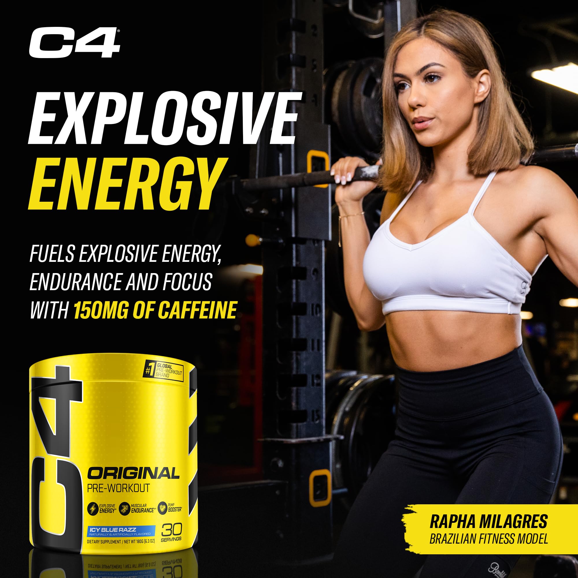 Cellucor Pre Workout & Creatine Bundle, C4 Original Pre Workout Powder, Icy Blue Razz Cellucor buy supplements canada