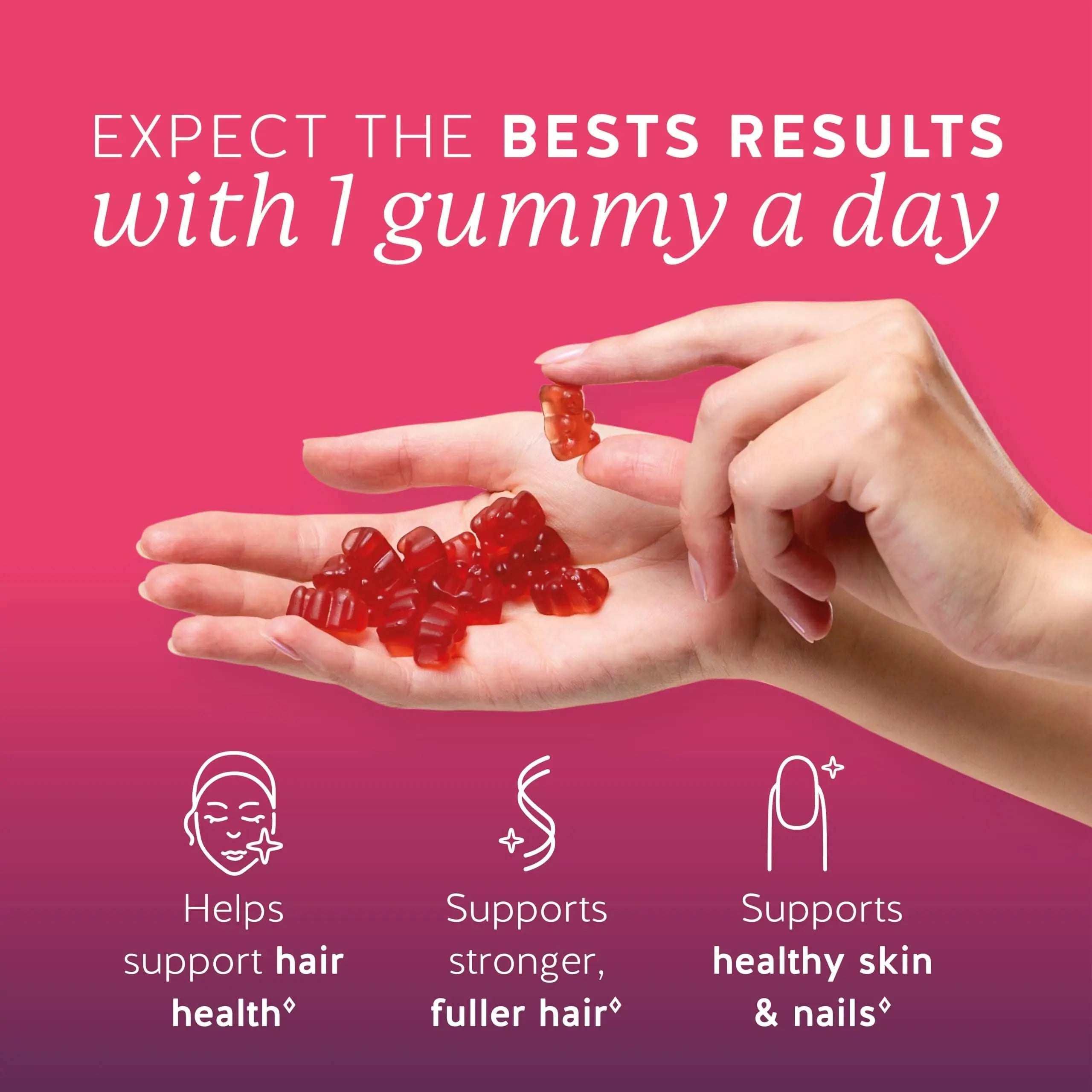 Biotin Gummies for Hair, Skin & Nails. 5,000 mcg High Potency Vegan Vitamins for Faster Hair Growth, Stronger Nails & Healthy Skin. with Vitamins C & E, 90 Gummies Bears with Benefits buy supplements canada