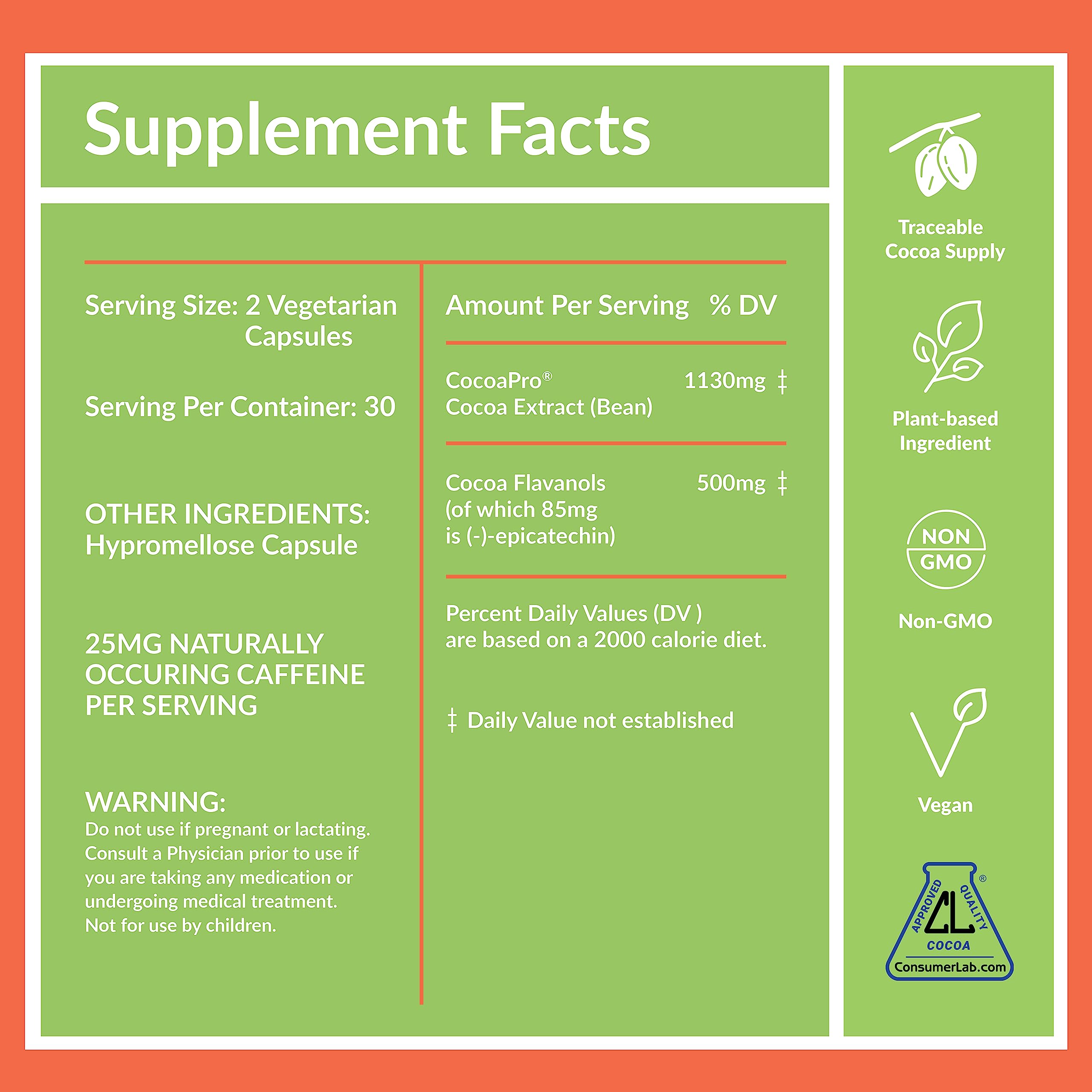 CocoaVia Cardio Health Supplement, 30 Day, 500mg Cocoa Flavanols, Support Heart Health CocoaVia buy supplements canada