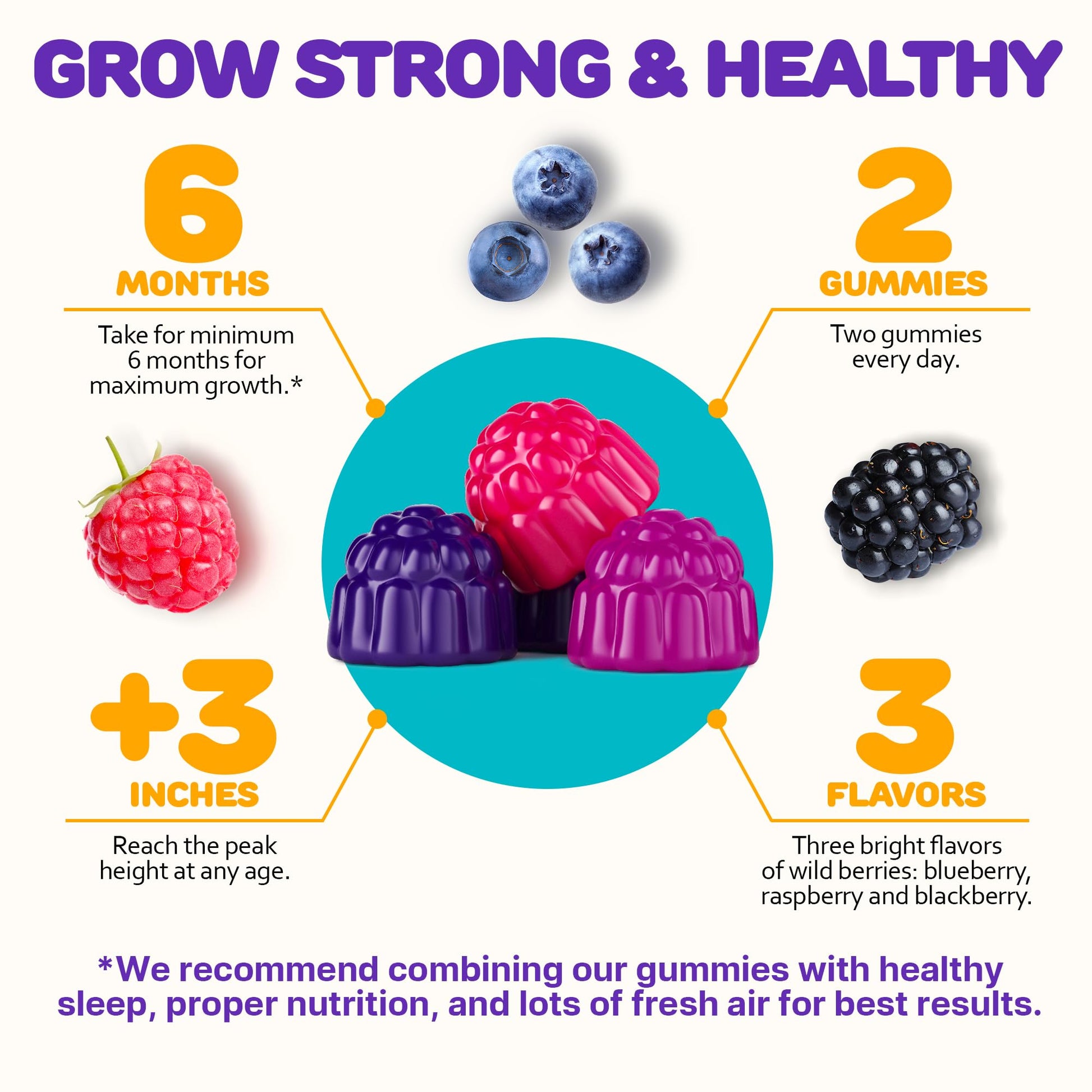 Height Growth Gummies for Kids - Growth Vitamins for Teens, Height Increase Multivitamin for Boys & Girls with Calcium Vitamin D C K2 Magnesium Zinc, Natural Height Growth Maximizer Supplement, 60 PCS SILVERPEAKS buy supplements canada