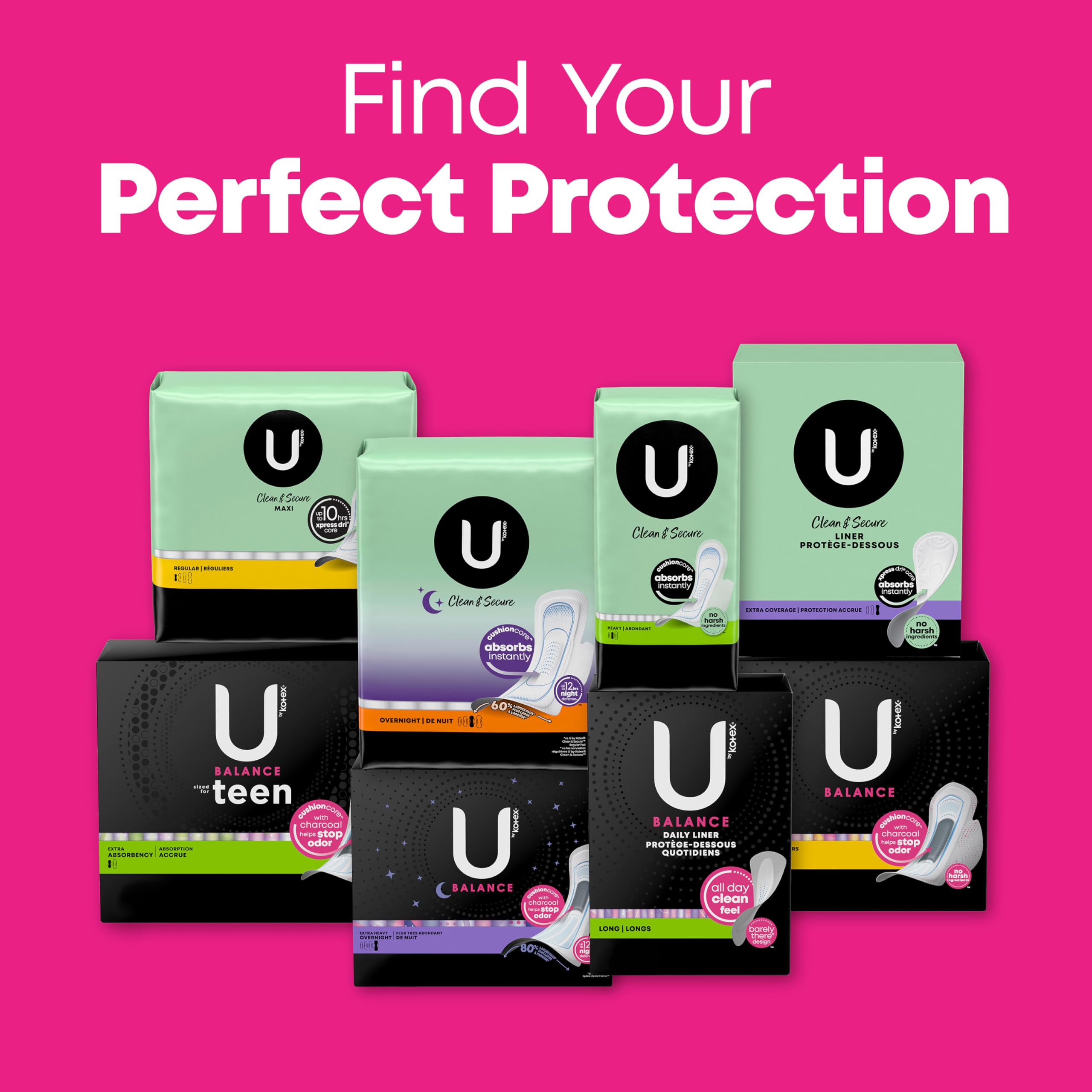 U by Kotex Balance Wrapped Panty Liners, Regular Length, 80 Count (Packaging May Vary) U by Kotex buy supplements canada