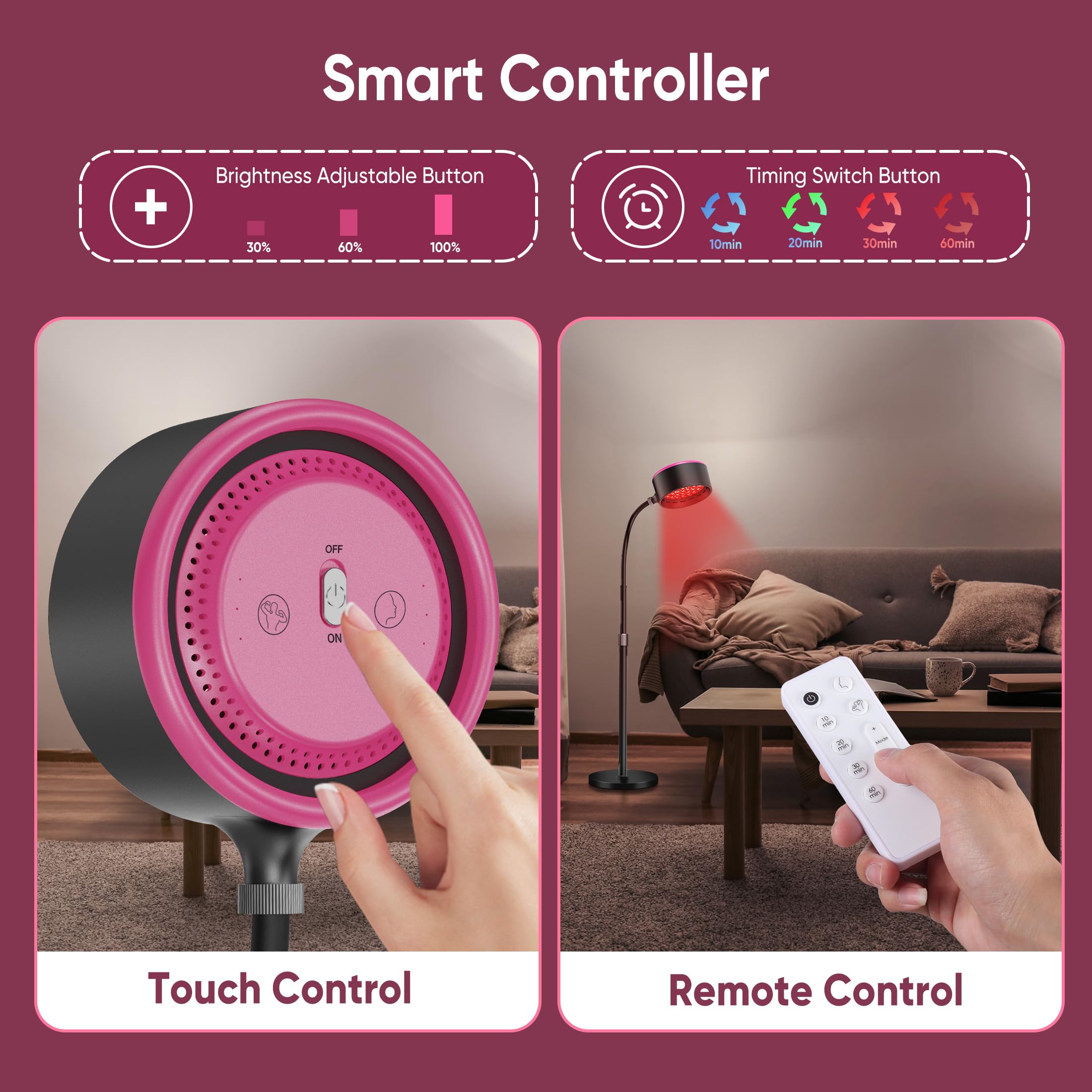 Caromolly Red Light Device Lamp, 660nm Red Light and 850nm Near-Infrared Light Combo Caromolly buy supplements canada