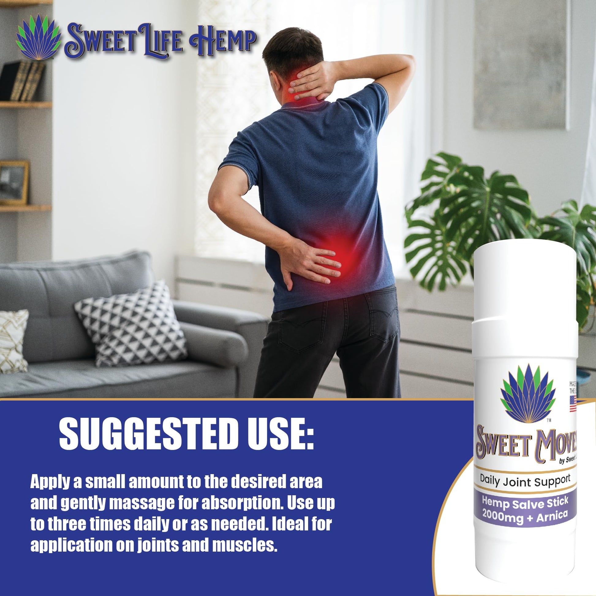 Sweet Life | Hemp Salve Stick | 2000mg | Small Business | Organic | Body Balm | Muscle Comfort Sweet Life buy supplements canada