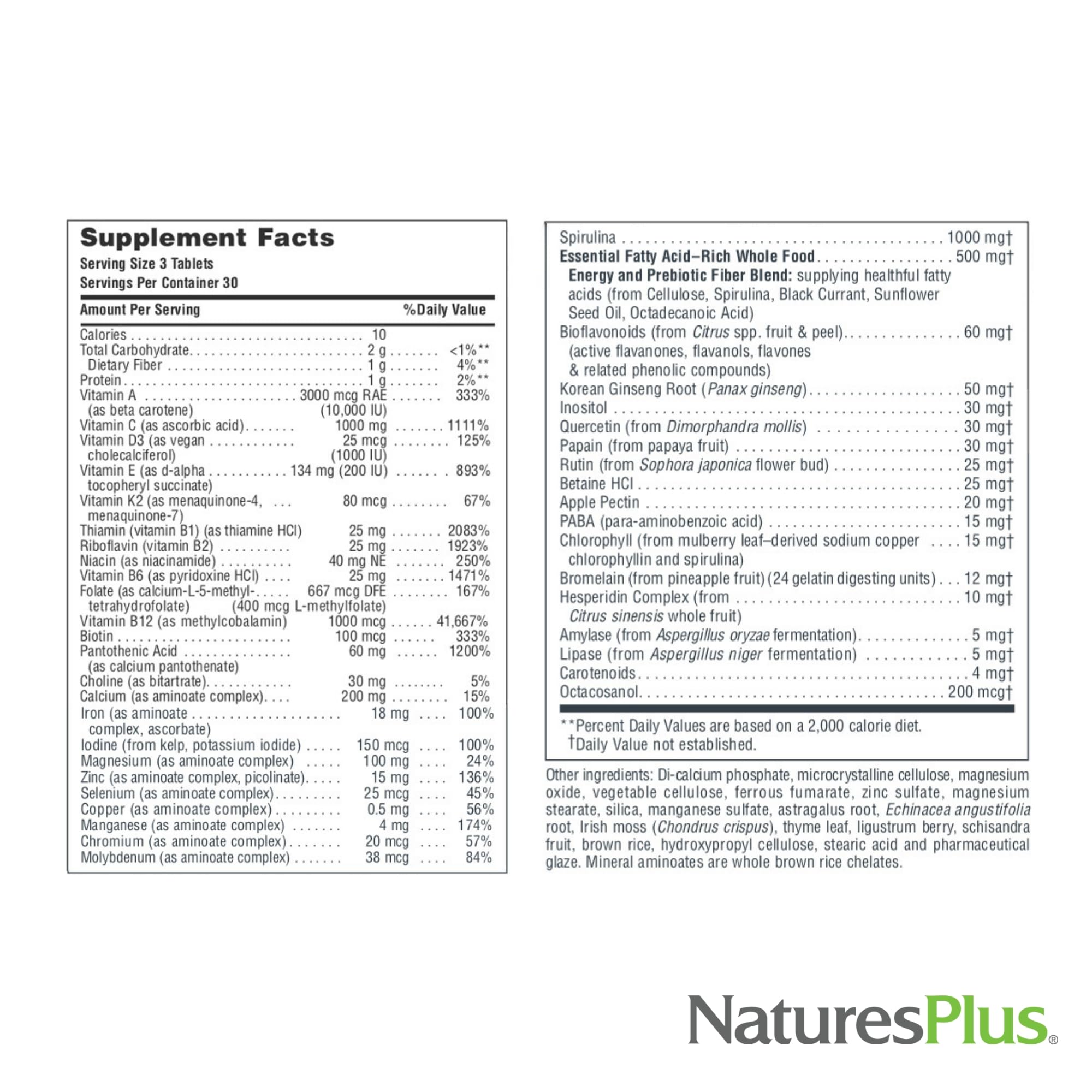 NaturesPlus Source of Life - 90 Tablets - Multivitamin & Mineral Supplement with Concentrated Whole Foods - Gluten Free, Vegetarian - 30 Servings NaturesPlus buy supplements canada