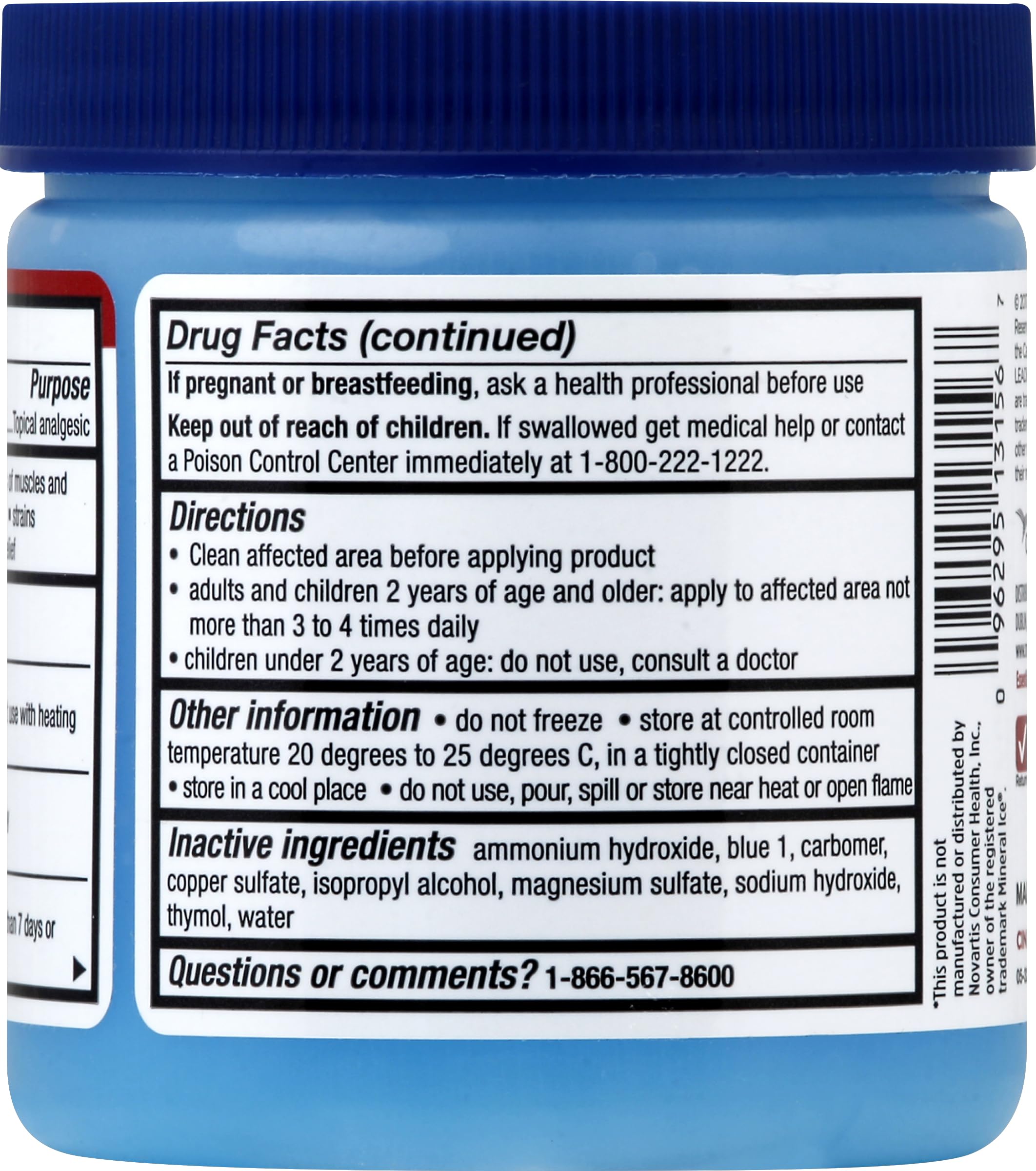 LEADER Ice Blue Gel Pain Relieving Greaseless Fast-Acting Topical Analgesic Cooling Therapy Muscle Joint Long-Lasting Relief Backache Arthritis Sports Injuries soothes Aches 8oz. Each (Pack of 5) Leader buy supplements canada