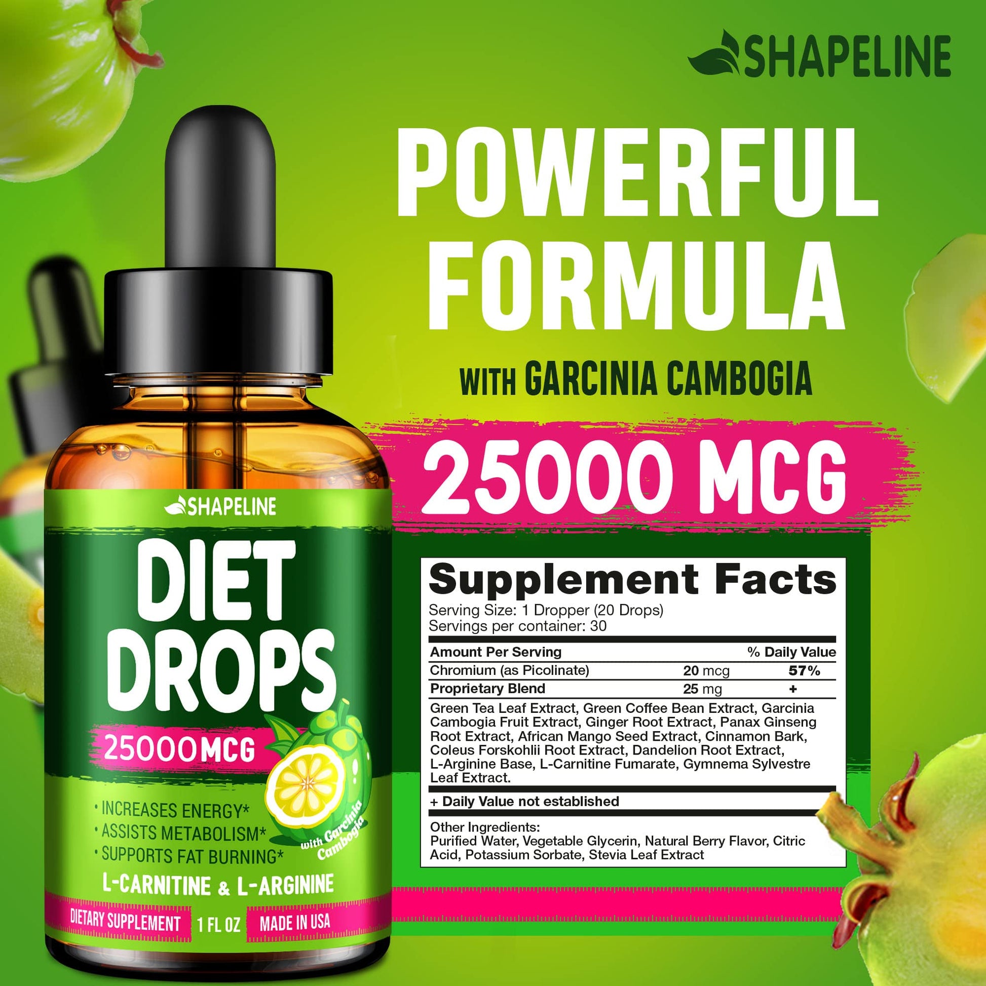 SHAPELINE Weight Loss Drops - Diet Drops 1 Fl Oz & 2 Fl Oz - Made in The USA - Appetite SHAPELINE buy supplements canada