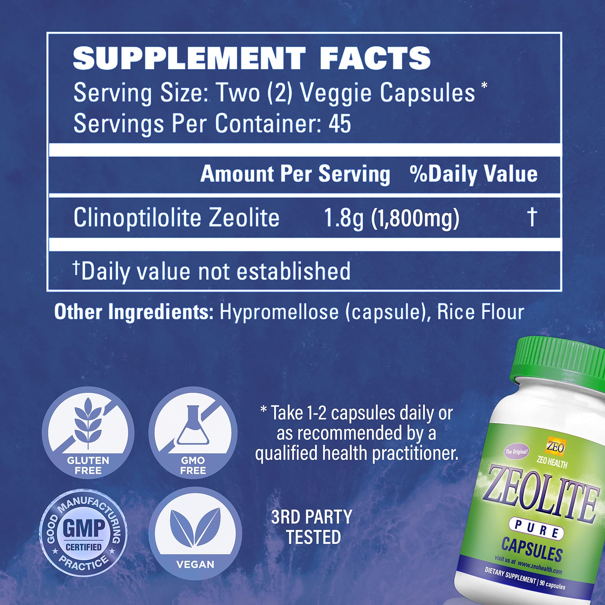 Zeolite Pure Capsules | Zeolite Detox, Extra Strength | Pure, Full Body Cleanse for Women Zeo Health buy supplements canada