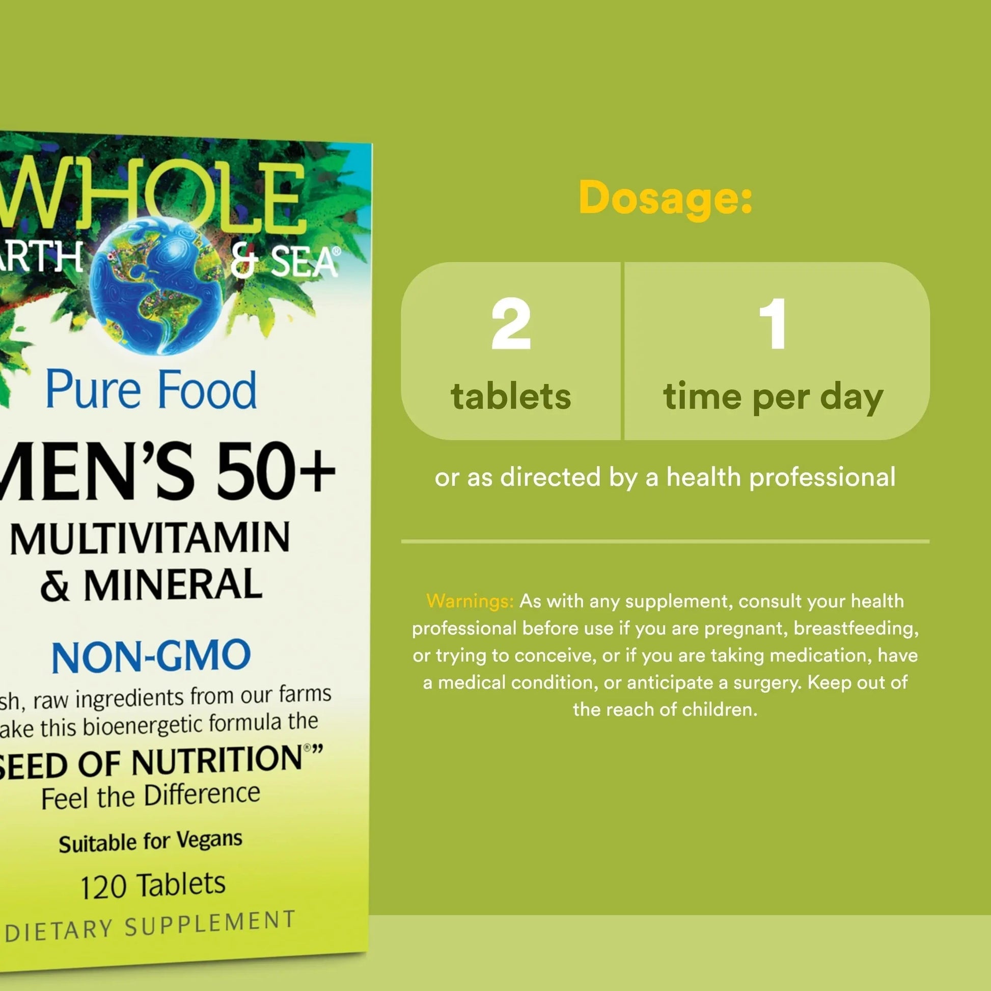 Natural Factors Whole Earth & Sea Men's 50+ Multivitamin & Mineral - Daily Nutritional Support Multivitamin Natural Factors buy supplements canada