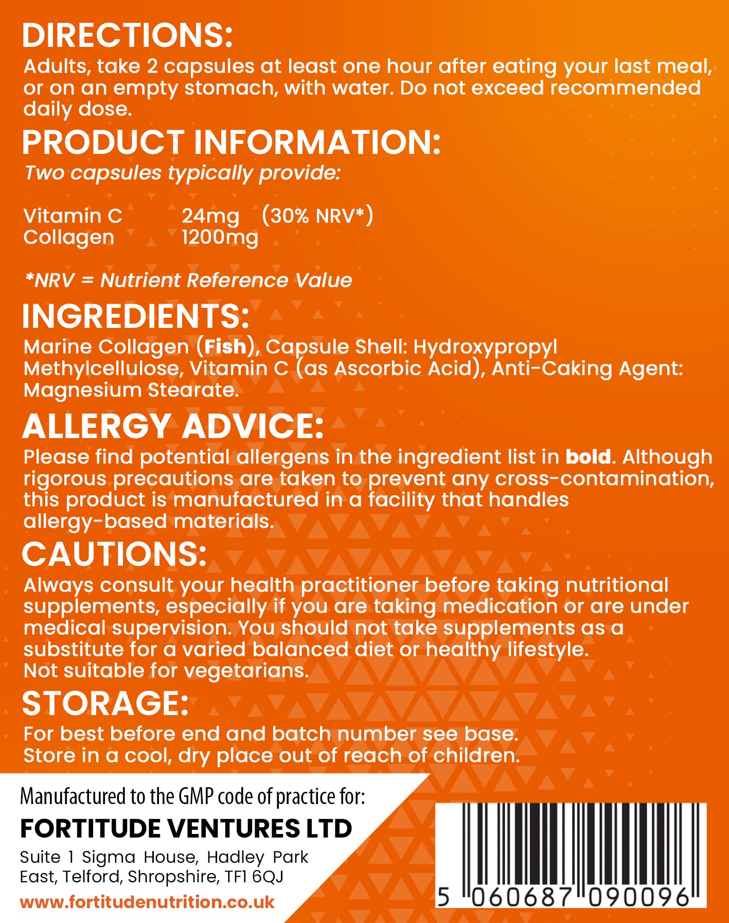 Marine Collagen Capsules | Hydrolyzed Marine Collagen with Vitamin C | High Strength Collagen Fortitude Nutrition buy supplements canada