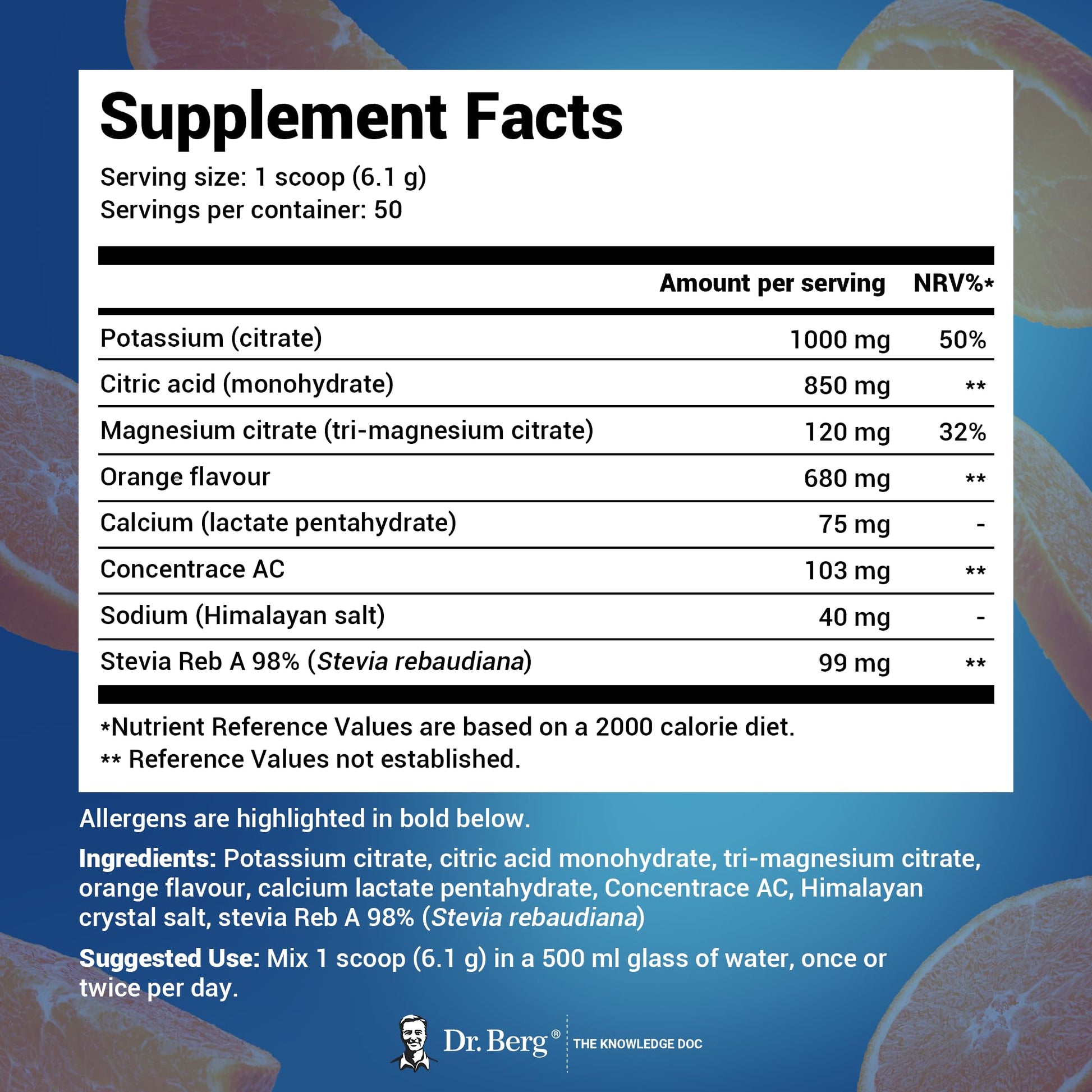 Dr. Berg Electrolyte Powder - Electrolyte Drink Supplements with 1000mg Potassium Dr. Berg Nutritionals buy supplements canada