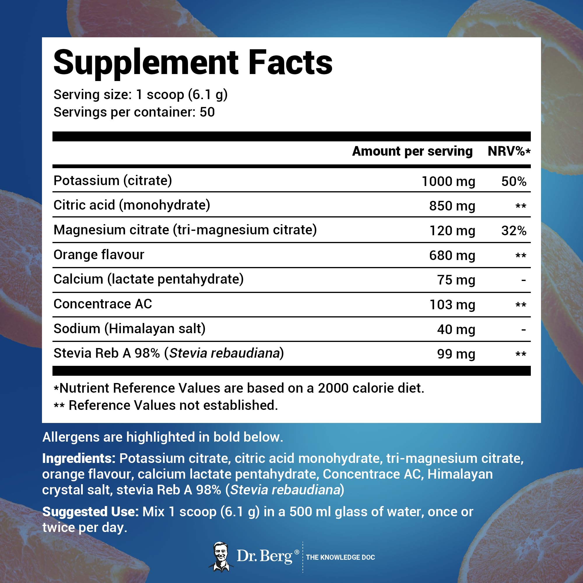Dr. Berg Electrolyte Powder - Electrolyte Drink Supplements with 1000mg Potassium Dr. Berg Nutritionals buy supplements canada