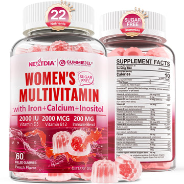 Methylated Multivitamin for Women Gummies, Calcium, D3 K2, Methylfolate & B12, Inositol, Daily Vitamin A C E, B Complex, Biotin, Zinc Nextdia buy supplements canada