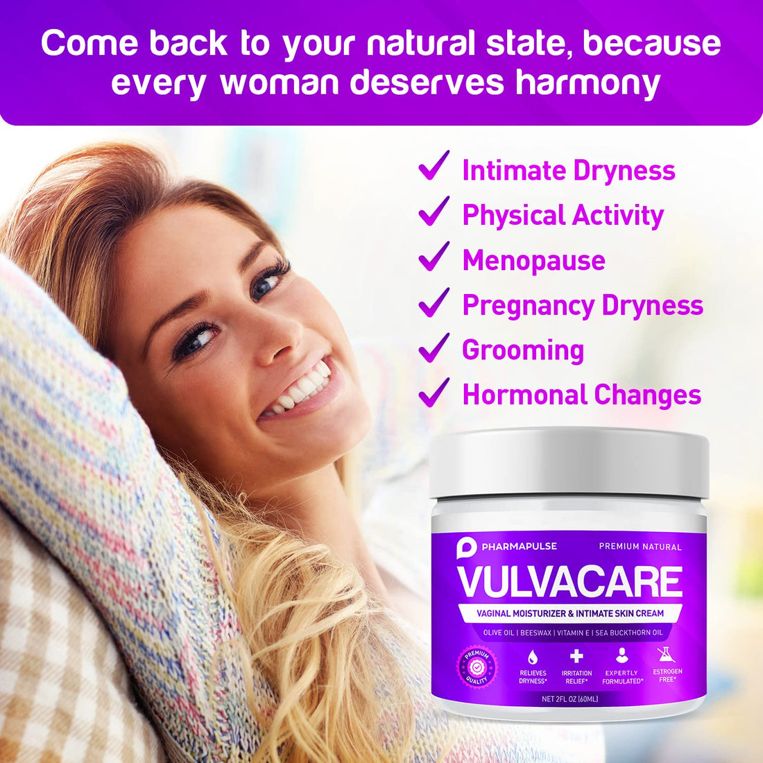 Pharmapulse Vaginal Moisturizer, Vulva Balm Cream, Intimate Skin Care, Menopause Support Pharmapulse buy supplements canada