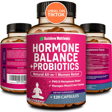 Hormone Balance + Probiotics for Women (3450mg) Natural Relief for Menopause Rainbow Nutrients, LLC buy supplements canada