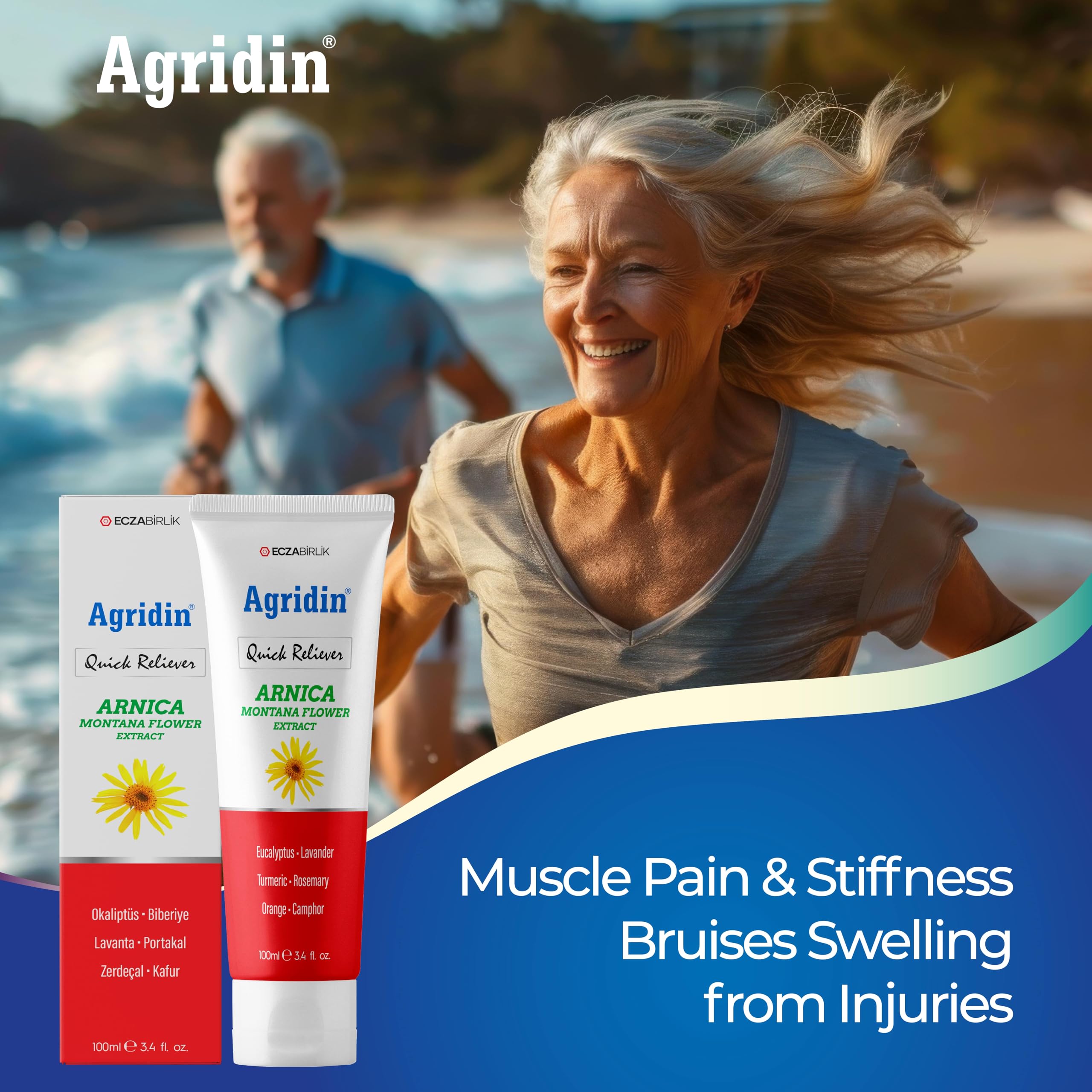 Agridin Arnica Pain Relief Cream for Joint & Muscle – Extra Strength Fast-Acting Formula – Targets Back, Knee, Neck, Hand, Foot Aches – Natural Massage Cream for Inflammation & Bruises Agridin buy supplements canada