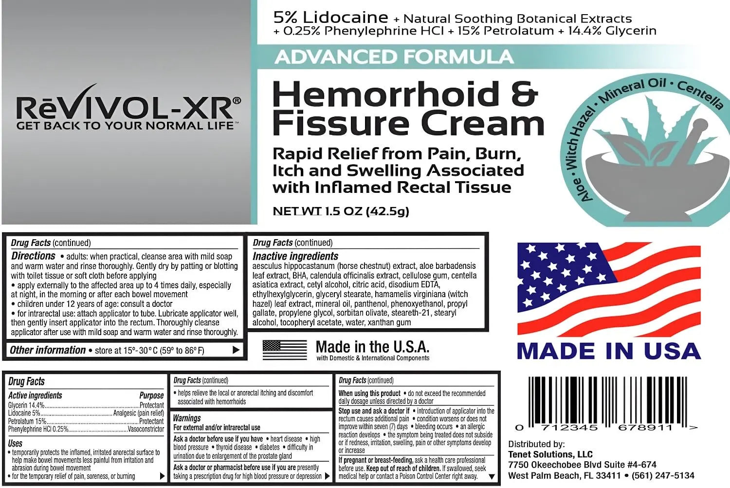 REVIVOL-XR Advanced Hemorrhoid Treatment. 5% Lidocaine + Shrinks + Protects Skin + Aloe + Witch Hazel + Botanicals, External & Internal Use. Most Complete OTC Ointment + Fissure Cream. Made in USA. REVIVOL-XR buy supplements canada