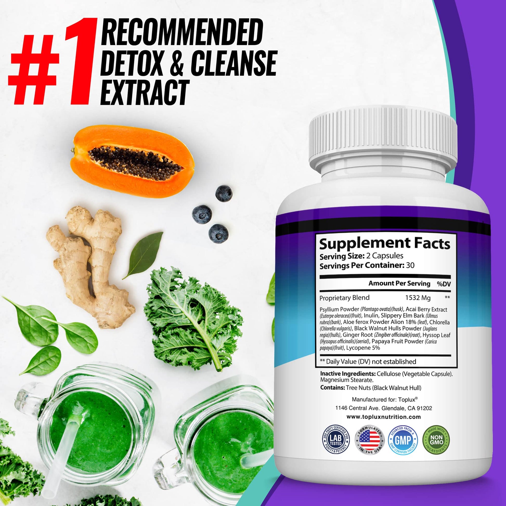 Toplux Keto Detox Pills Advanced Cleansing Extract – 1532 Mg Natural Acai Colon Toplux buy supplements canada