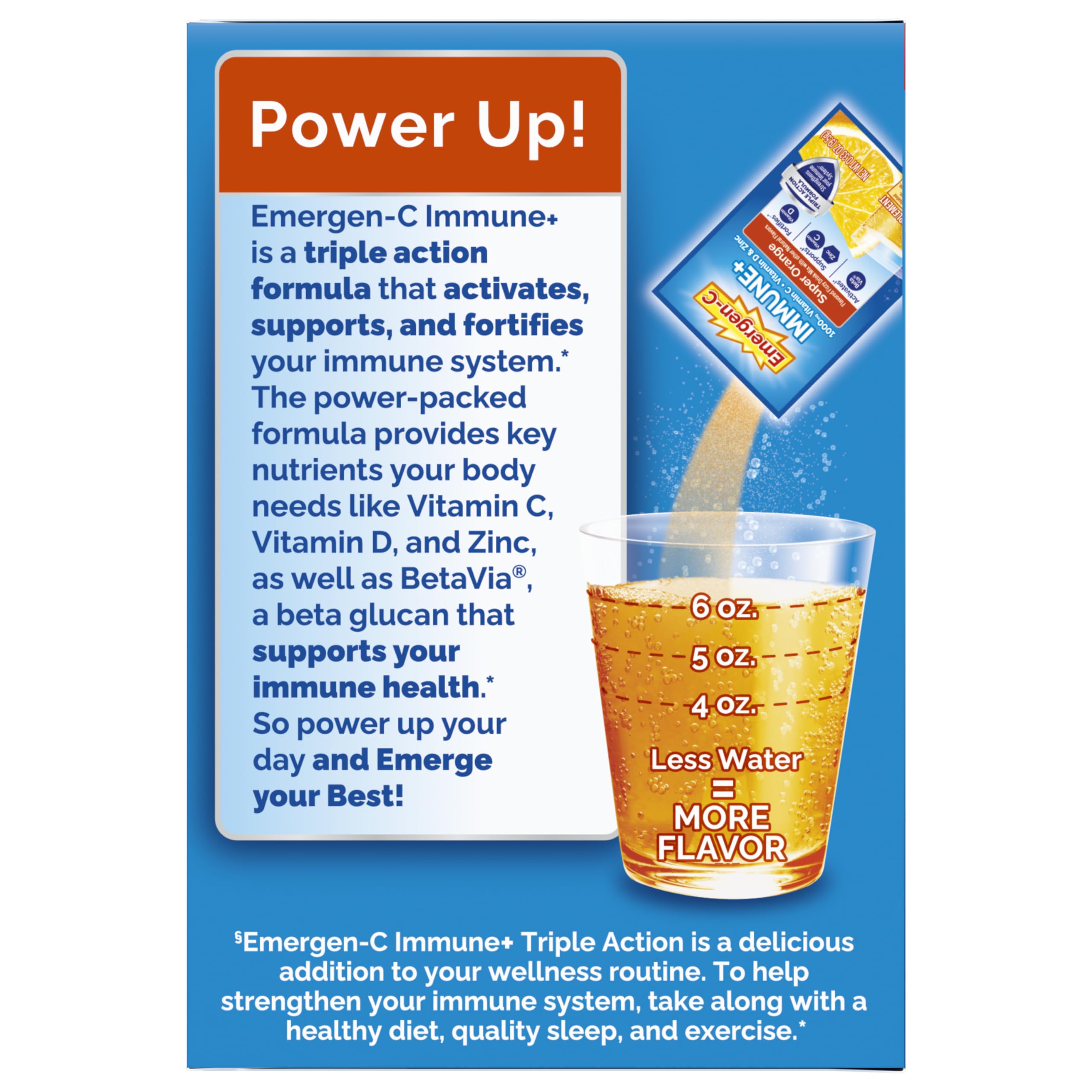 Emergen-C Immune+ Triple Action Immune Support Powder, BetaVia (R), 1000mg Vitamin C, B Vitamins, Vitamin D and Antioxidants Emergen-C buy supplements canada