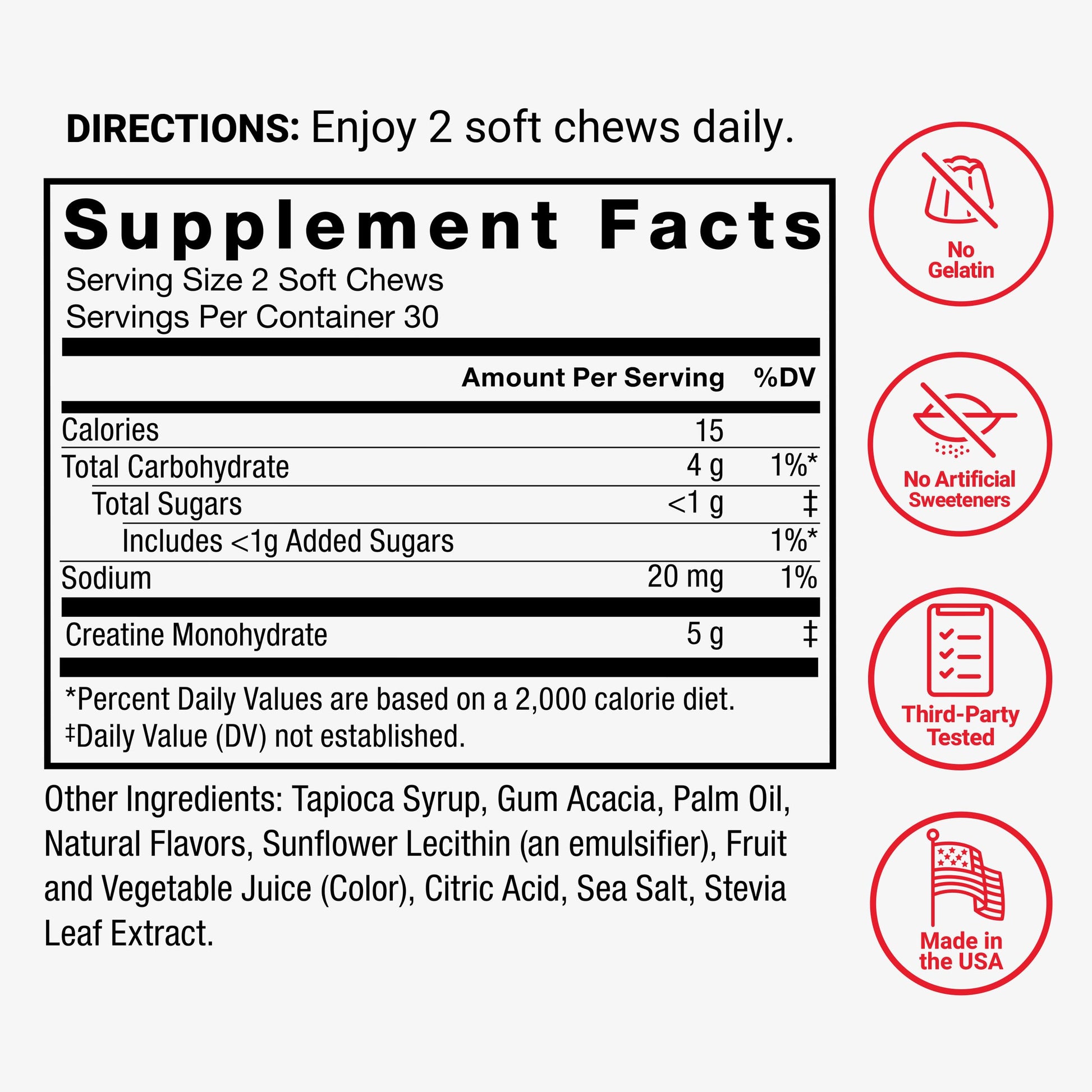 Force Factor Legendary Creatine Chews, 5g Creatine Monohydrate, Build Muscle, Improve Strength & Recovery, Support Memory & Cognitive Function, Sugar Free, Berry Blast, 60 Soft Chews Force Factor buy supplements canada