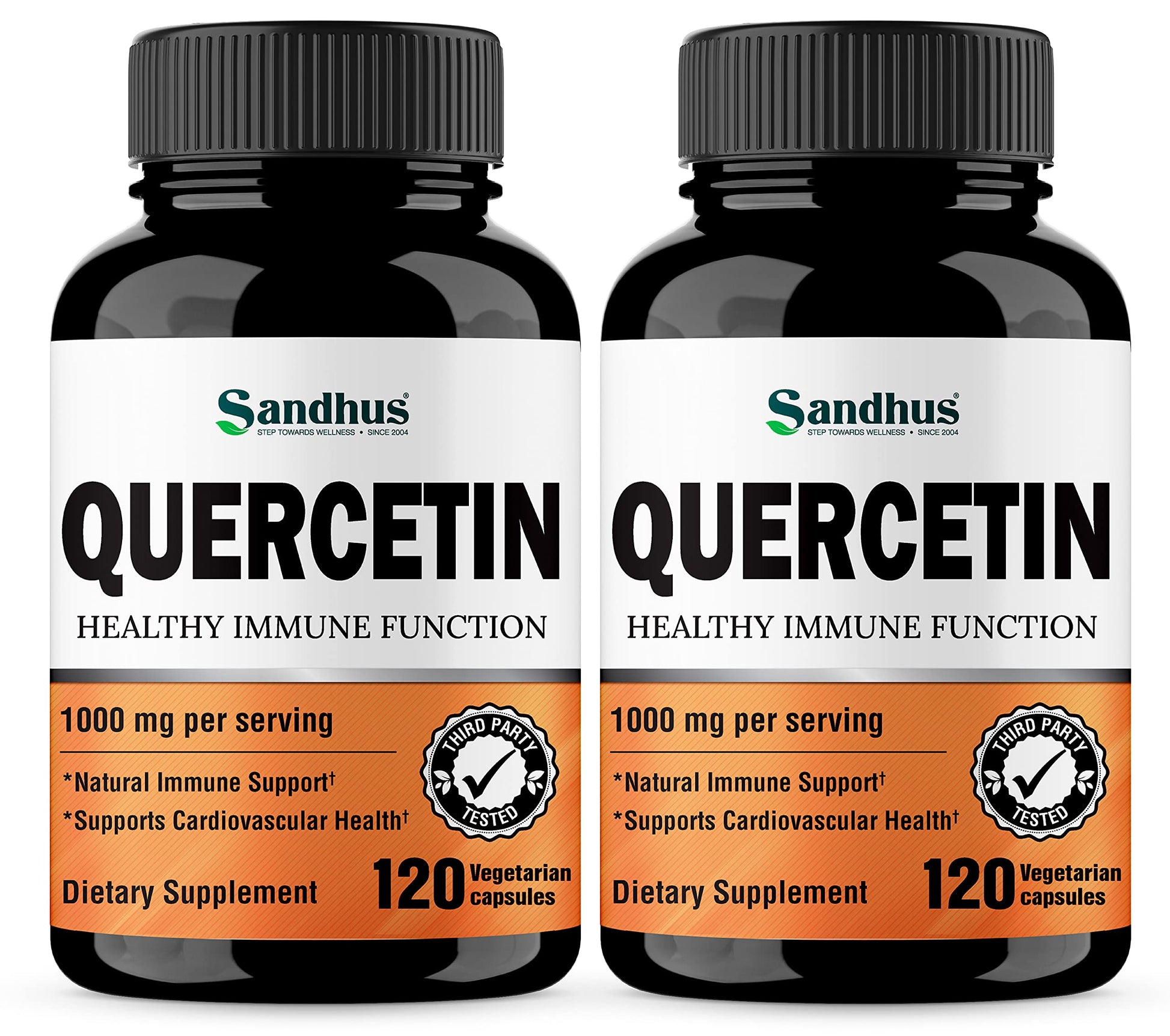 Sandhu's Quercetin 1000mg Per Serving 120 Count(Pack of 2) Vegetarian Capsules Sandhu's buy supplements canada