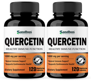 Sandhu's Quercetin 1000mg Per Serving 120 Count(Pack of 2) Vegetarian Capsules Sandhu's buy supplements canada