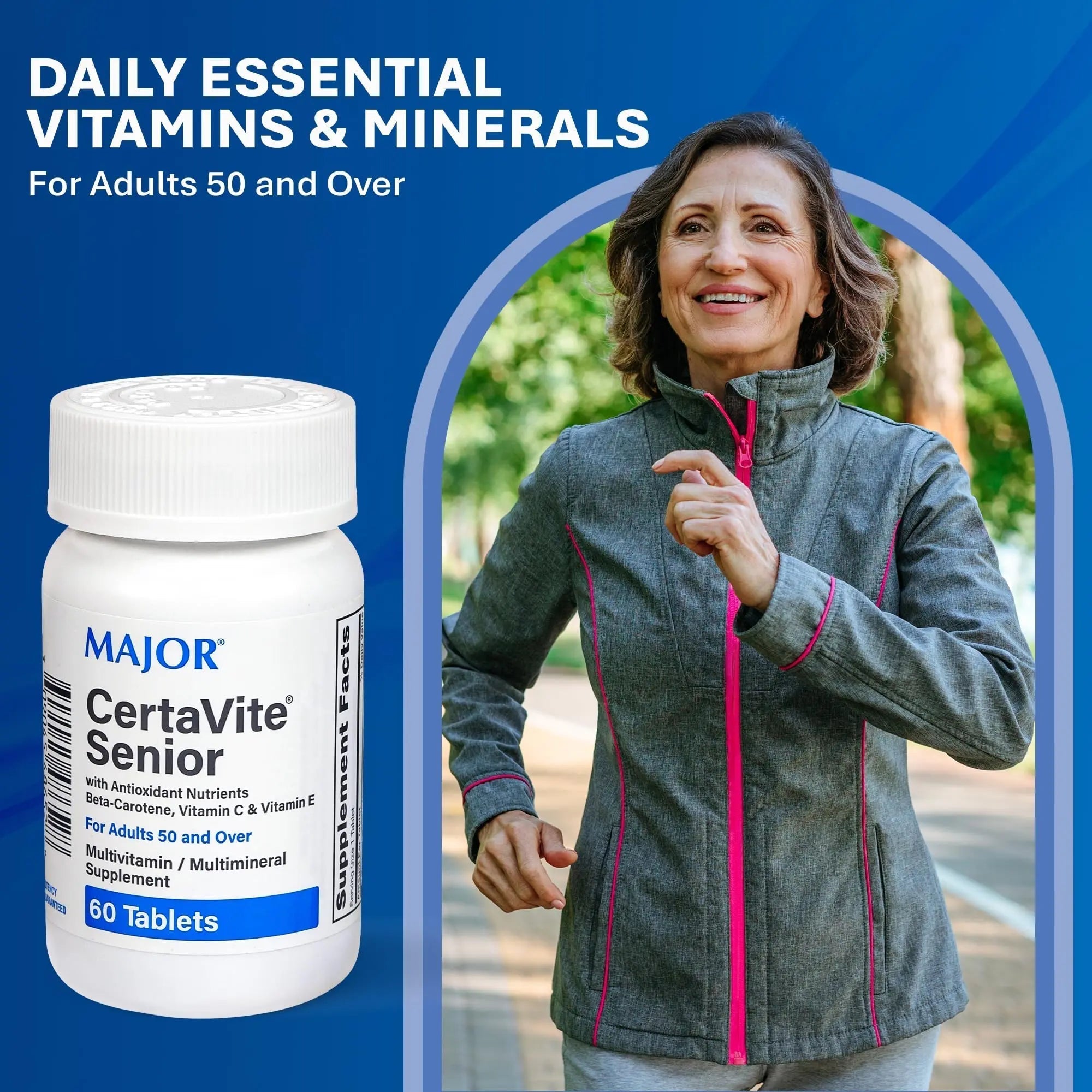 MAJOR CertaVite Senior Multivitamin with Antioxidants – Multivitamin for Women and Men with Beta-Carotene, Iron MAJOR buy supplements canada