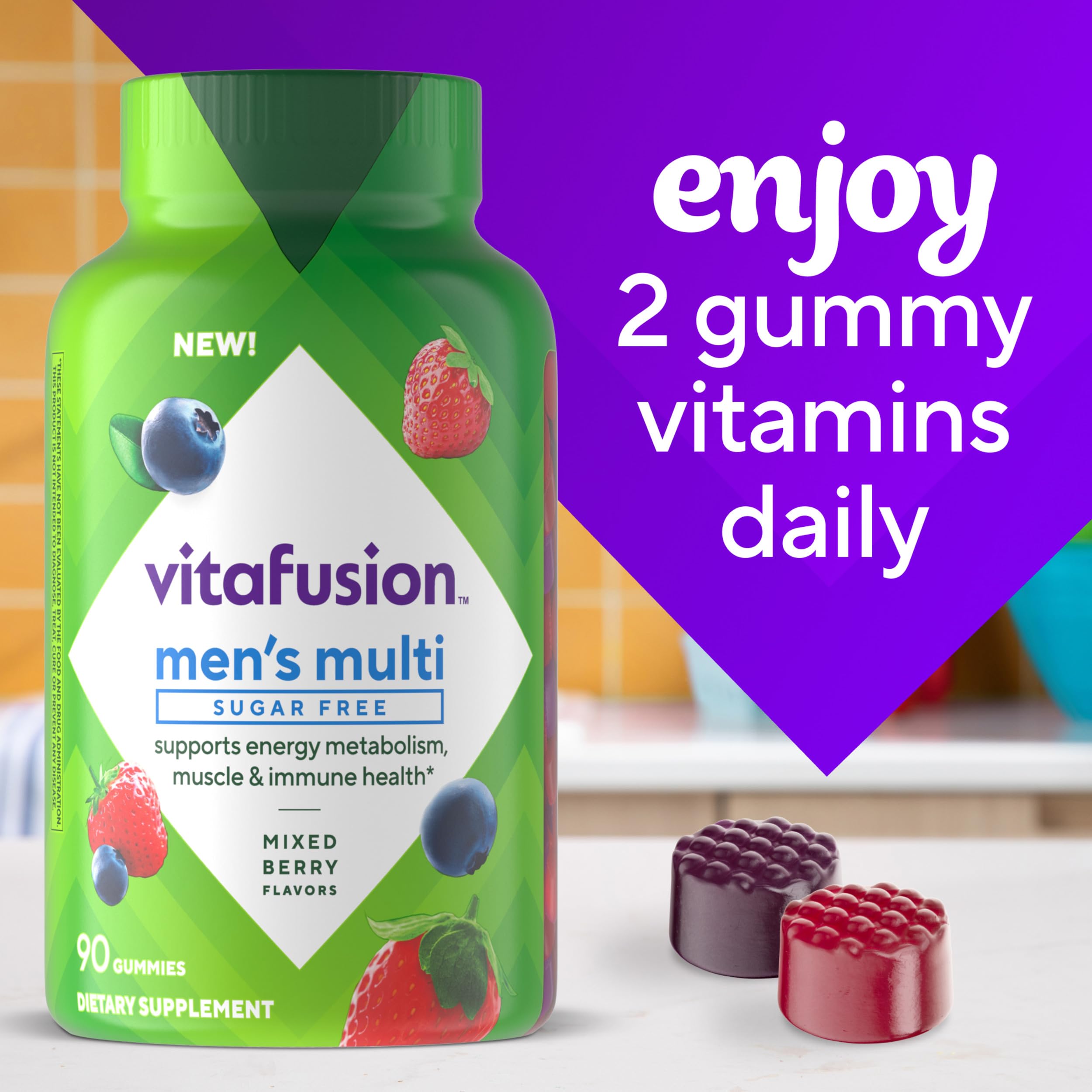 vitafusion Sugar Free Men’s Multi Daily Gummy Multivitamins, Supports Energy Metabolism, Muscle and Immune Health Vitafusion buy supplements canada