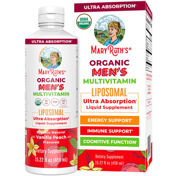 MaryRuth Organics Multivitamin for men | Sugar Free mens Multivitamin | Liquid Vitamins for men | Immune Support Supplement | Cognitive Health & Overall Wellness | Vegan | Non-GMO | 15.22 Fl Oz MARYRUTH'S buy supplements canada
